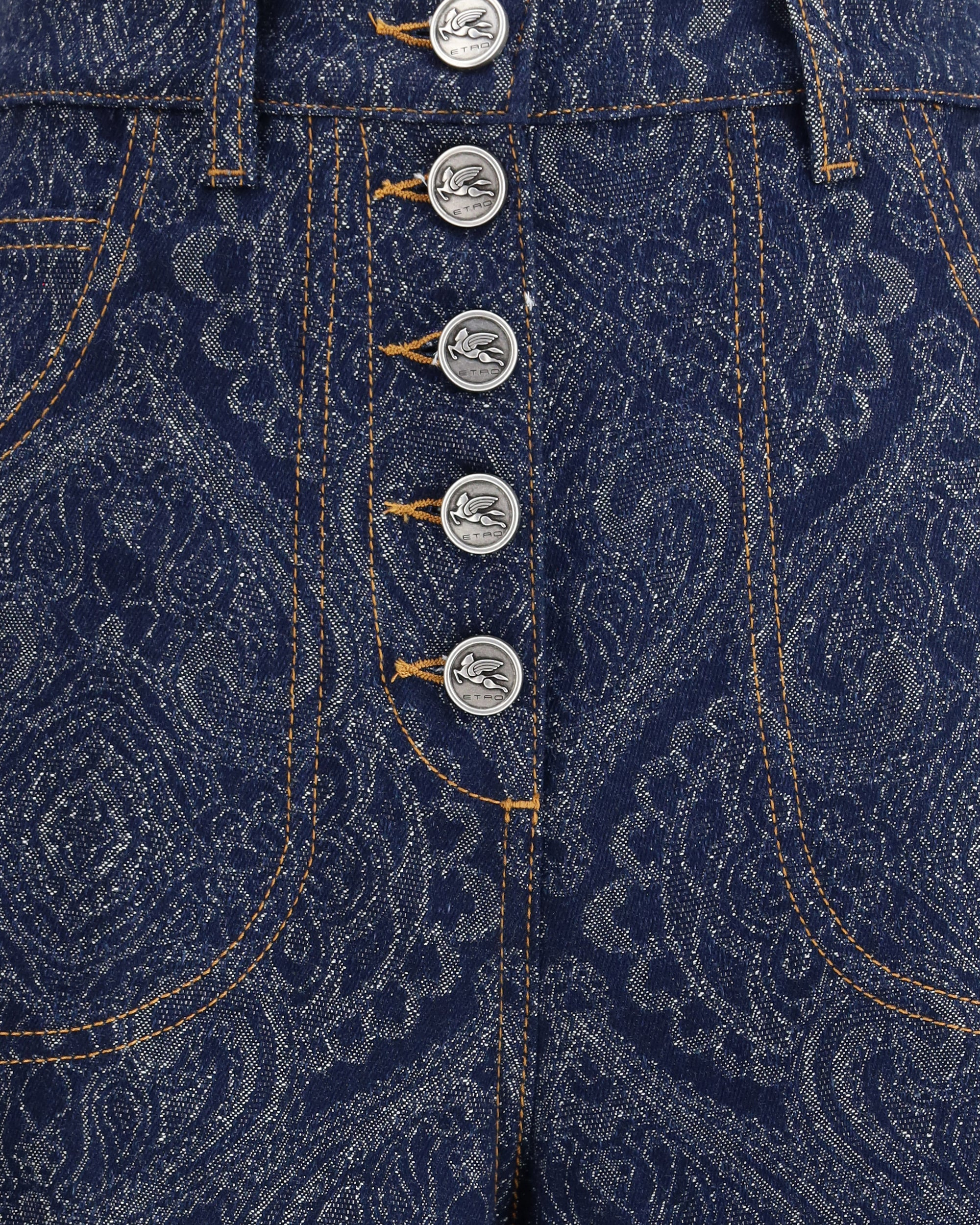 Jacquard-patterned flare Jeans - 3