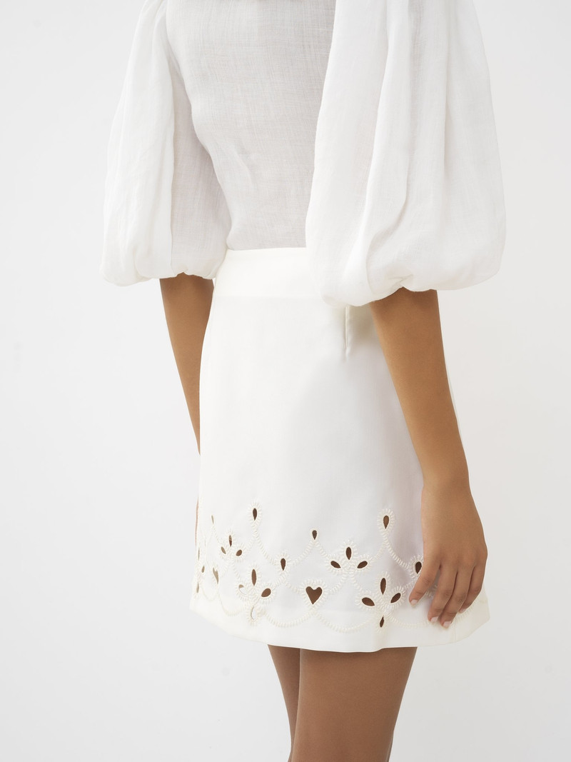 EMBROIDERED A-LINE MINI SKIRT 5