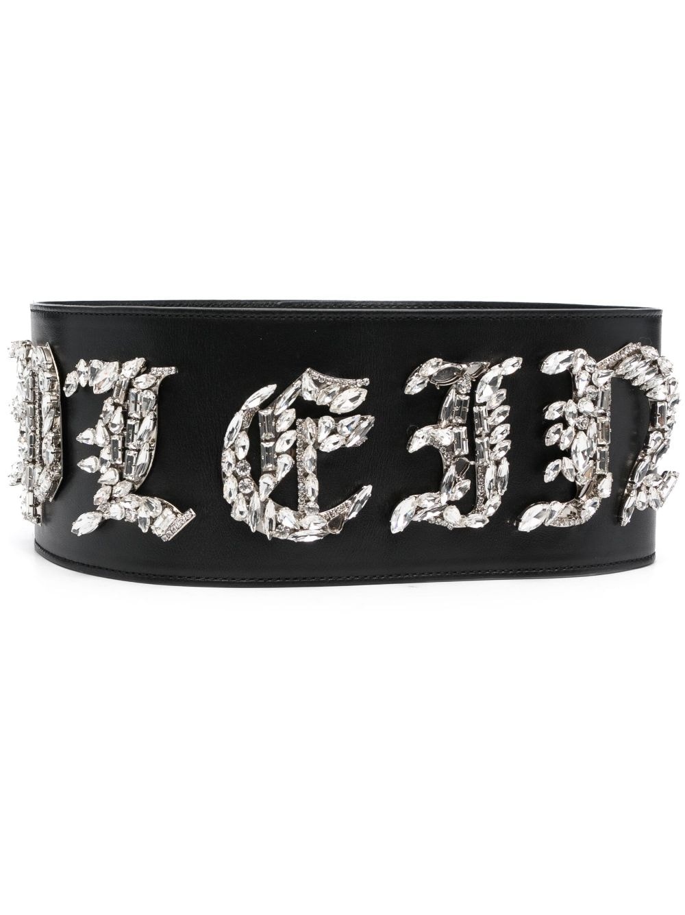 logo-embellished leather belt - 1