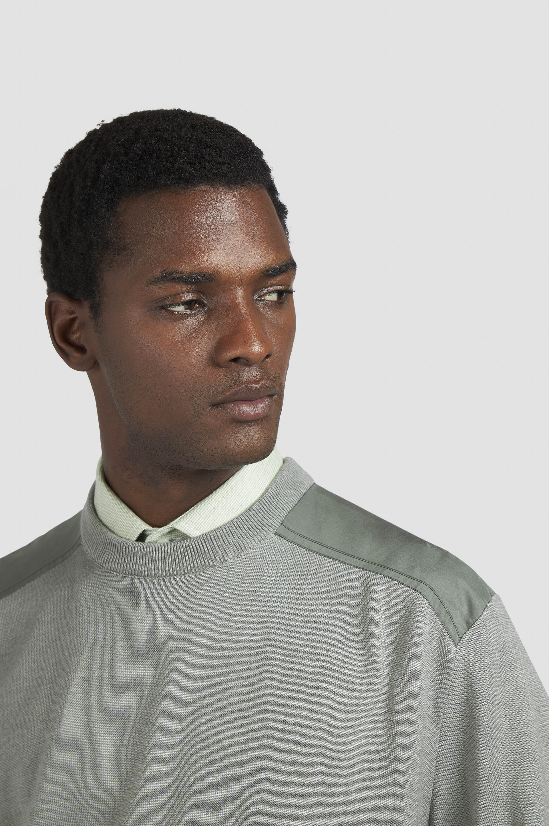 WOOL AND SILK CREWNECK SWEATER - 4