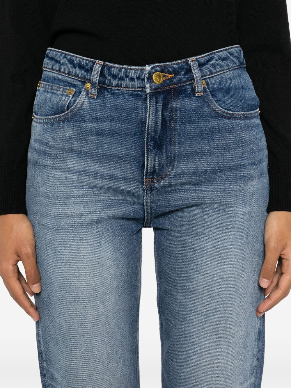 Kylie mid-rise straight-leg jeans - 5