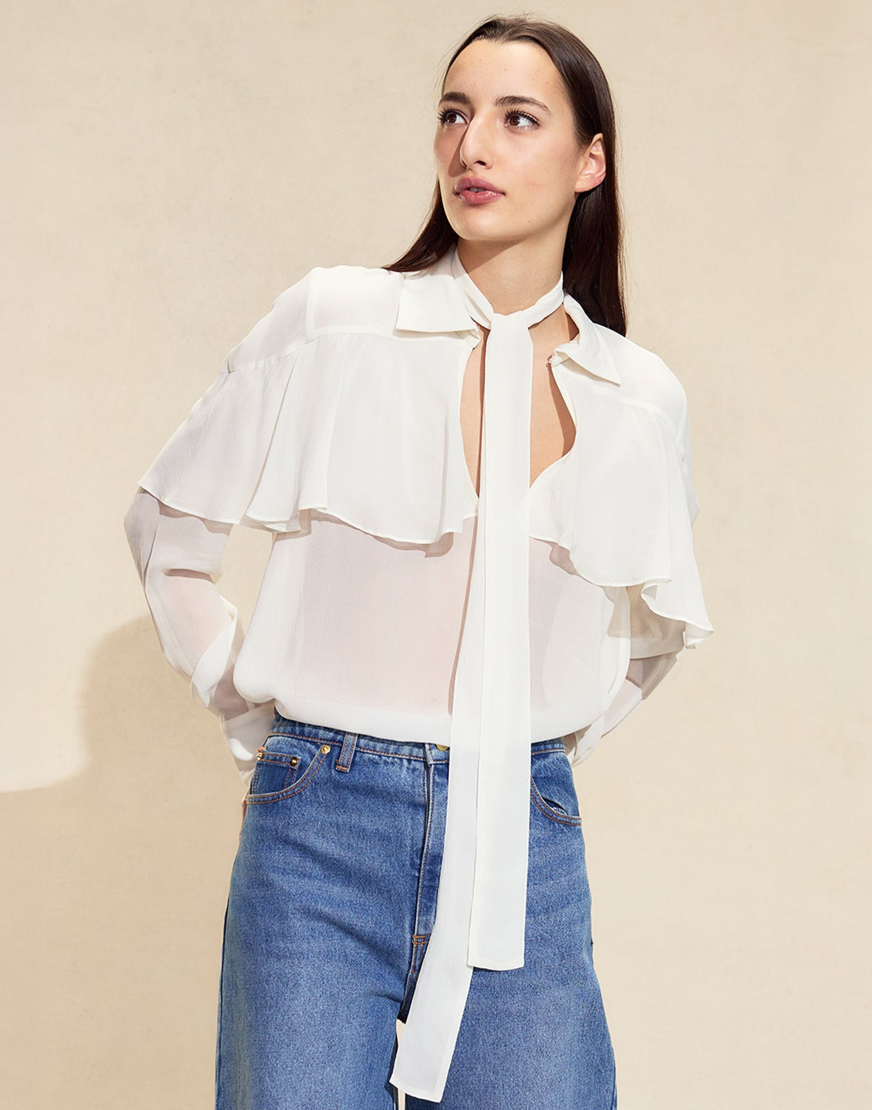 Camille Ruffle Blouse - 1