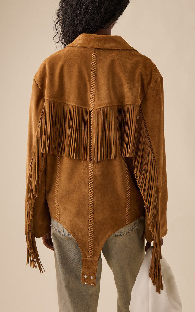 Suede Fringed Body Jacket brown 5