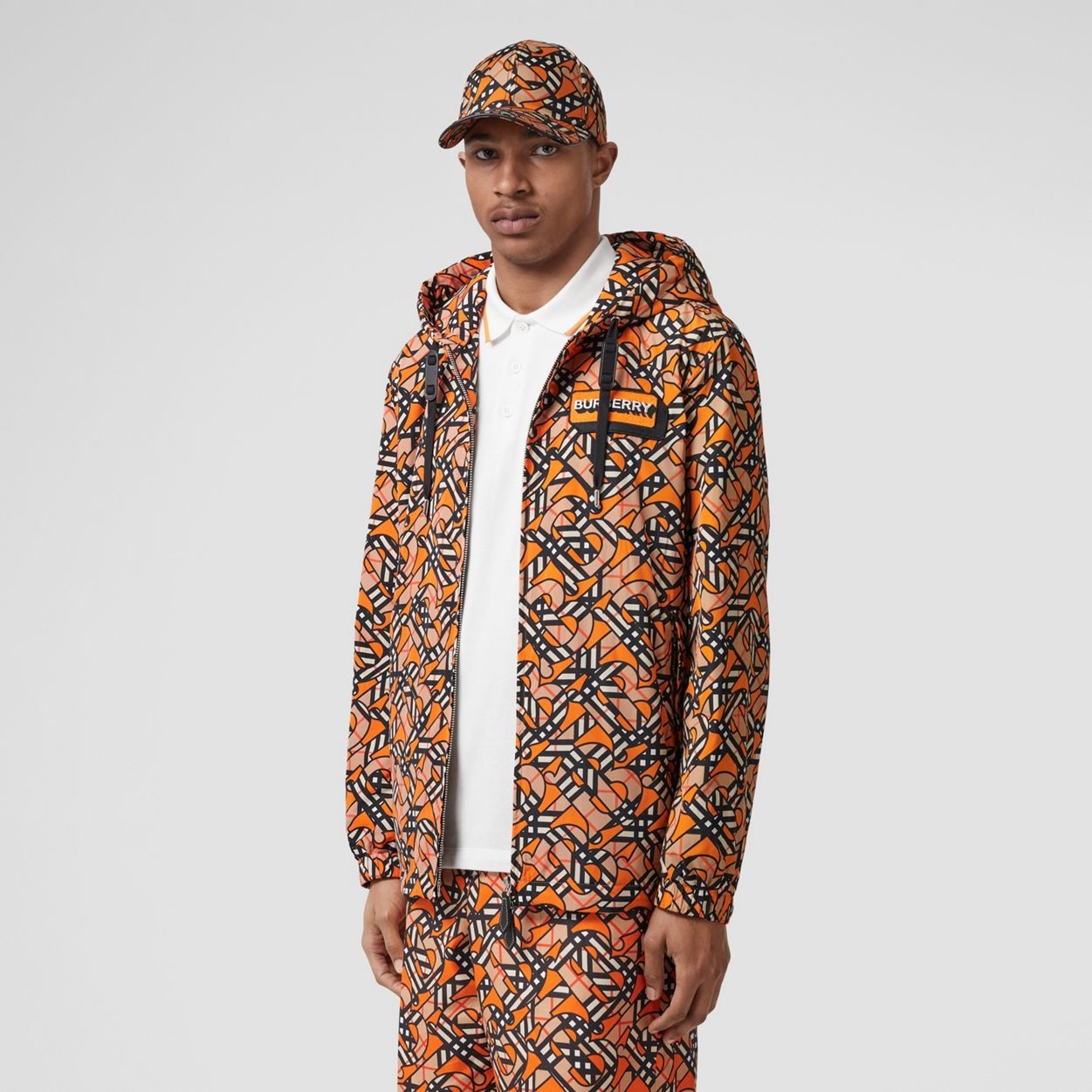 Monogram Print Nylon Hooded Jacket - 6