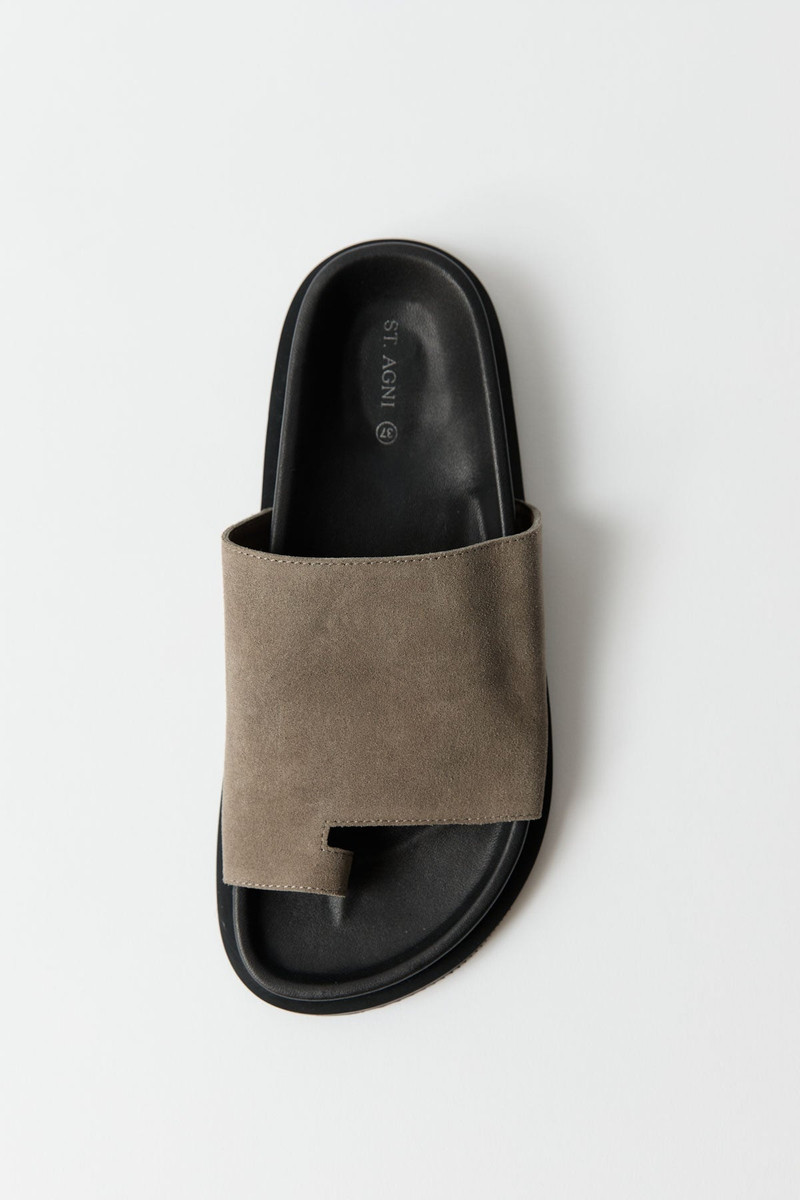 Loe Suede Slide - Kelp 3