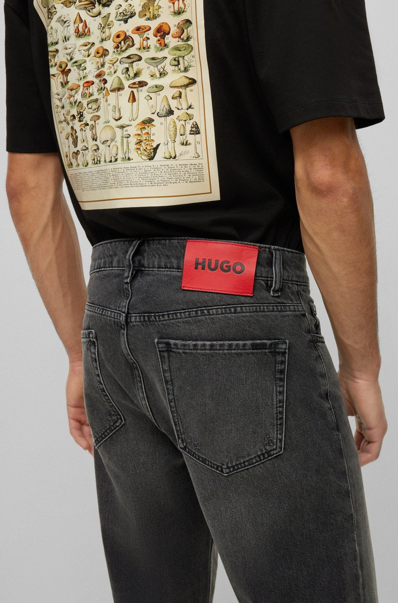 REGULAR-FIT JEANS IN GRAY RIGID DENIM 5