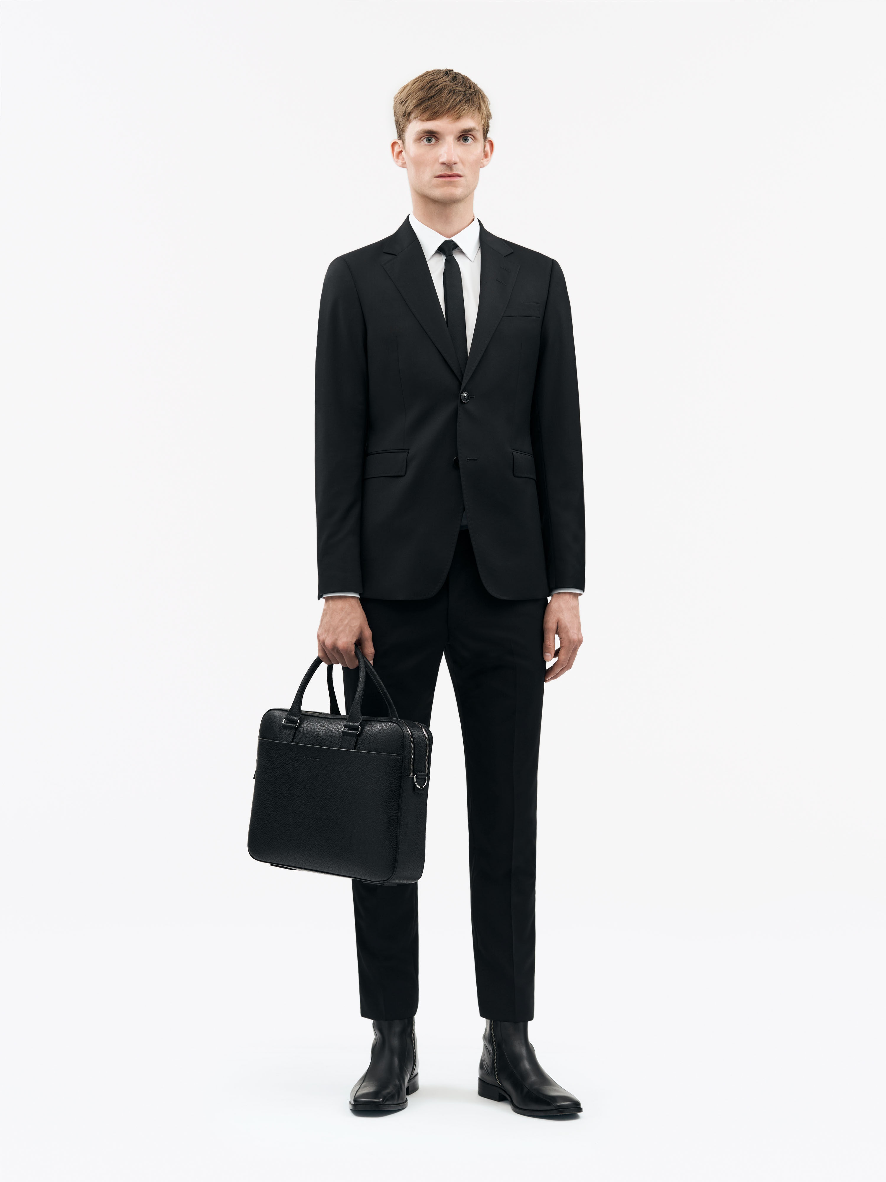 Burin Leather Briefcase - 4