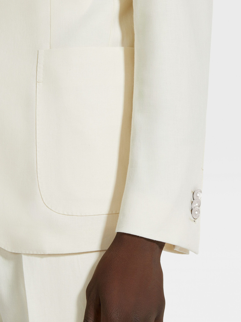 WHITE OASI LINO SHIRT JACKET 3