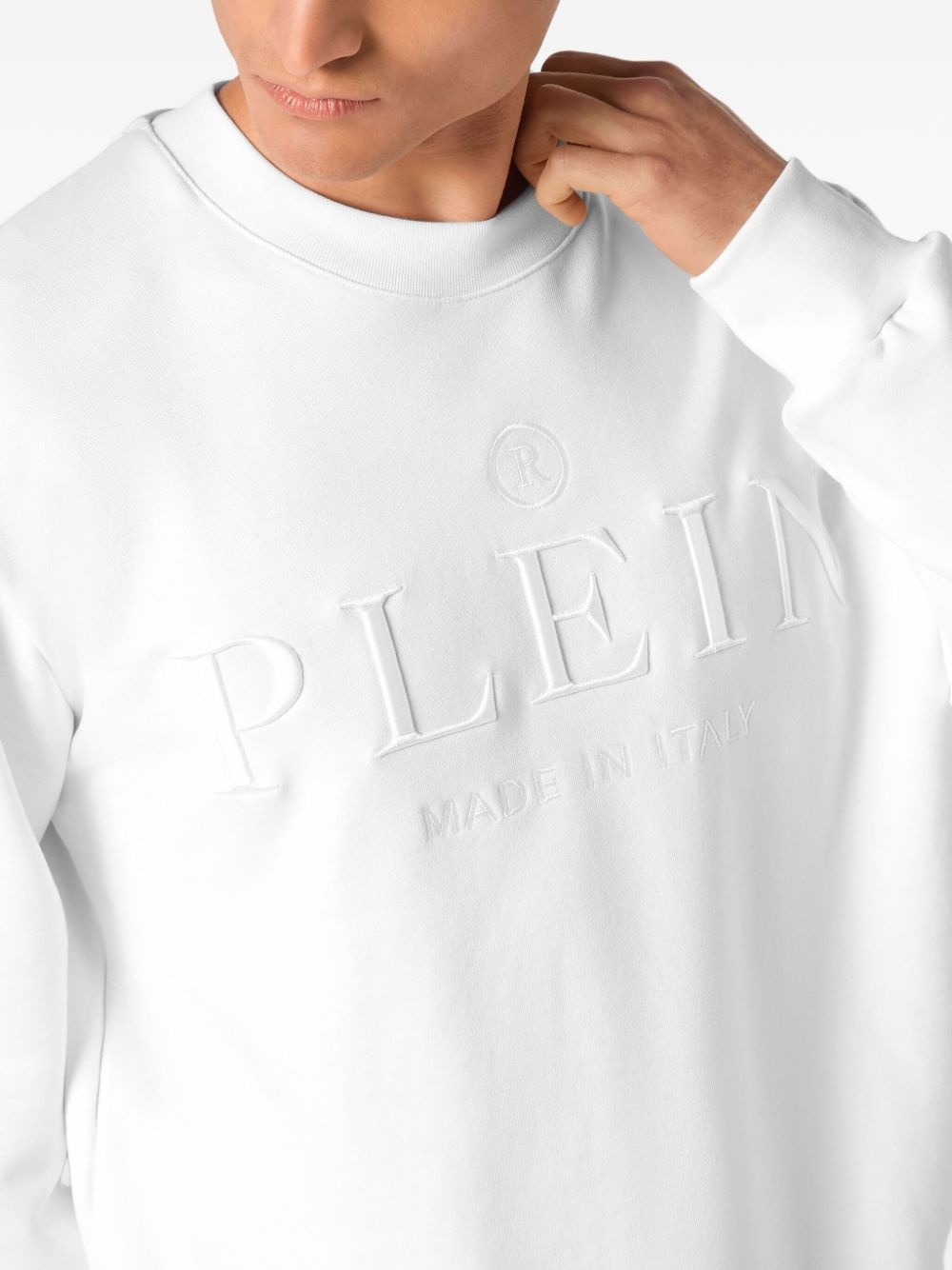 logo-embossed sweatshirt - 5