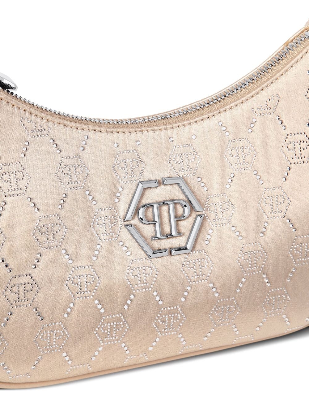 rhinestone-embellished monogram shoulder bag - 5