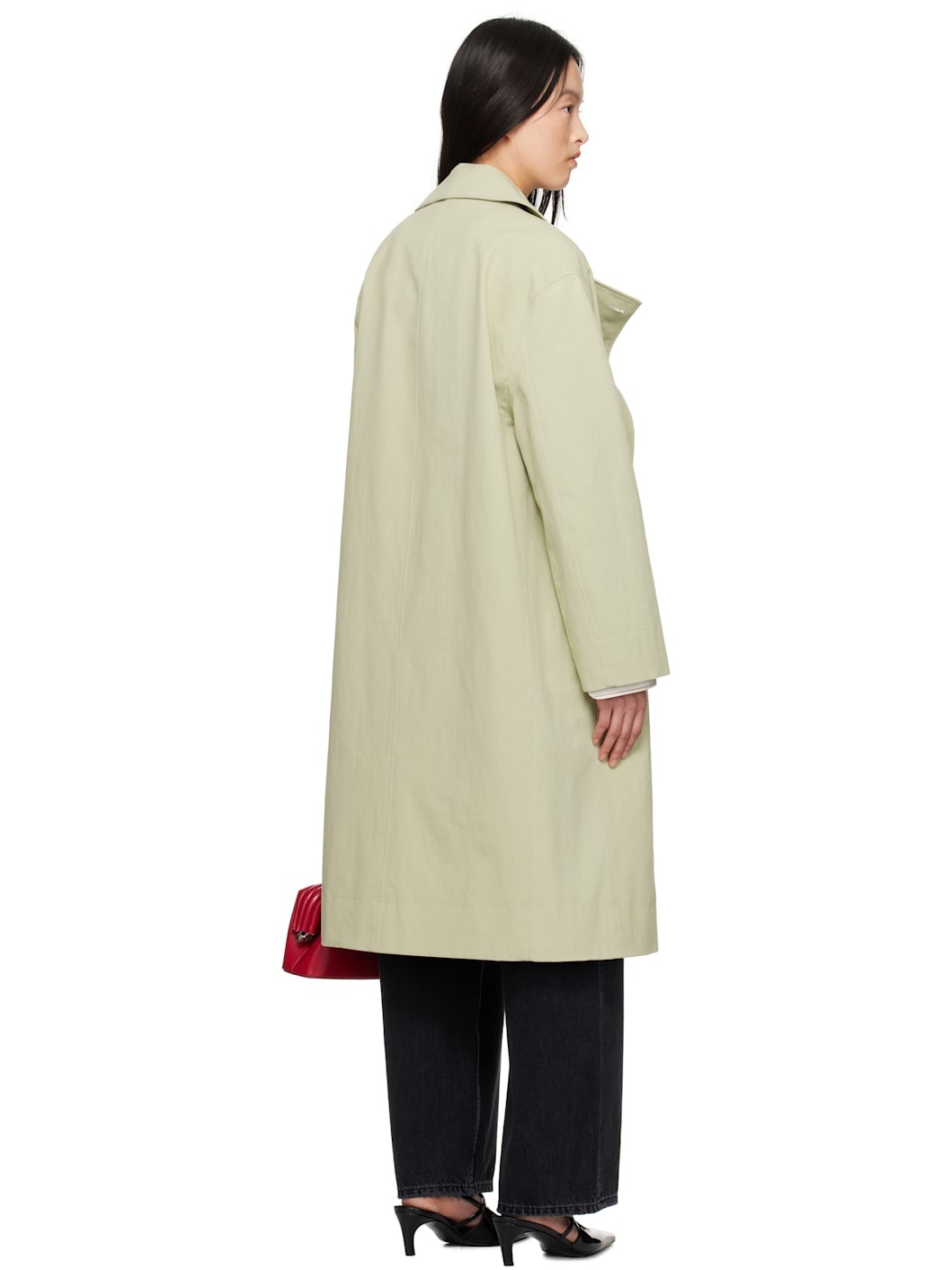 Green Alex Trench Coat - 3
