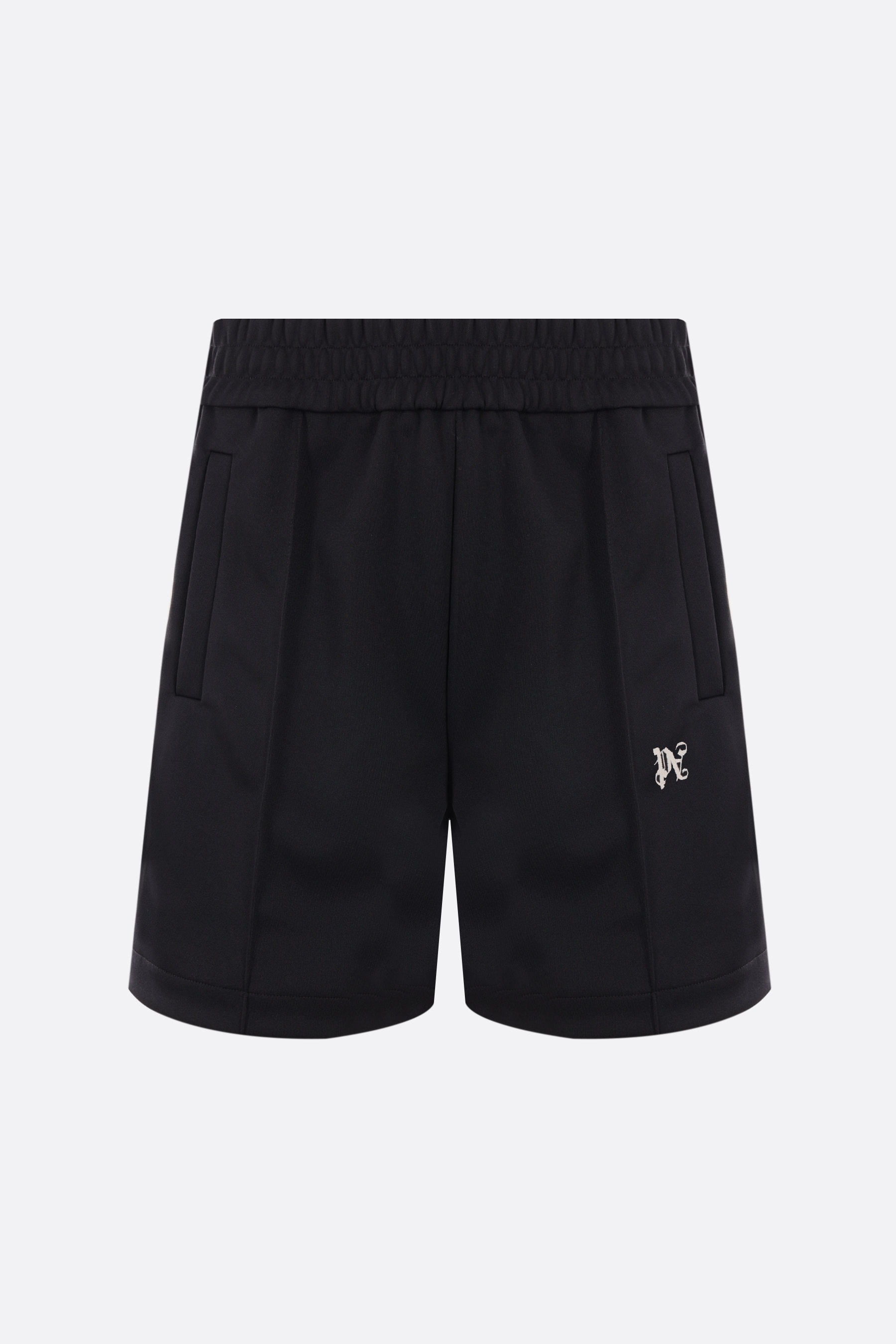 TECHNICAL JERSEY TRACKSUIT SHORT PANTS WITH MONOGRAM LOGO EMBROIDERY - 1