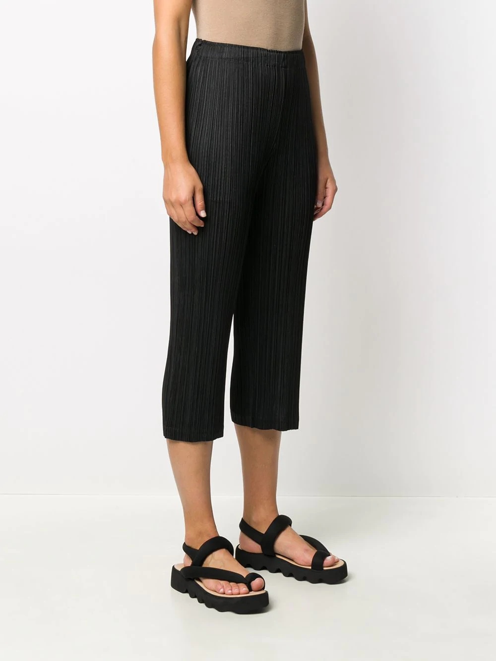 cropped pleated trousers - 3