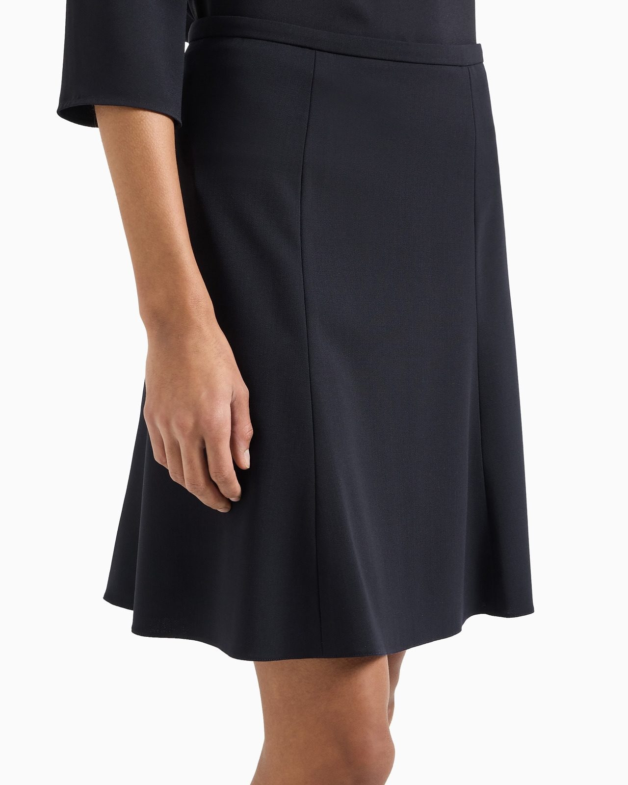 Barathea-wool flared skirt - 5