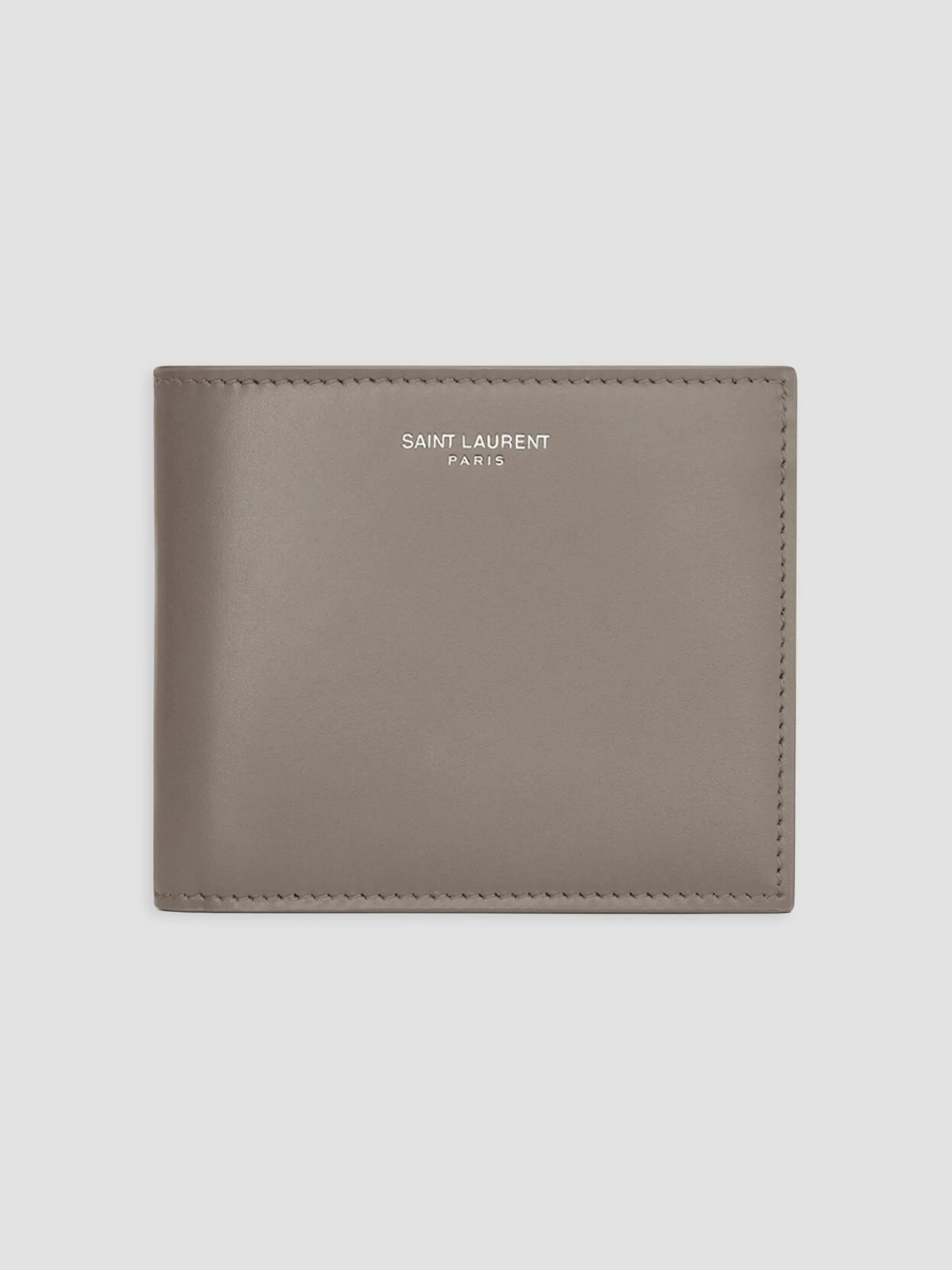Men's East/West Wallet in Smooth Leather - Light Taupe - 1
