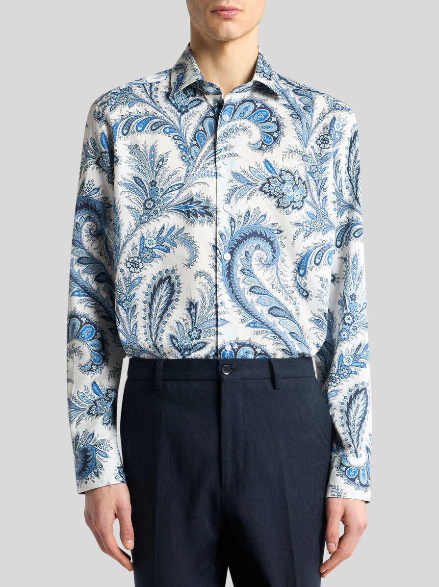 FLORAL PAISLEY COTTON SHIRT - 2