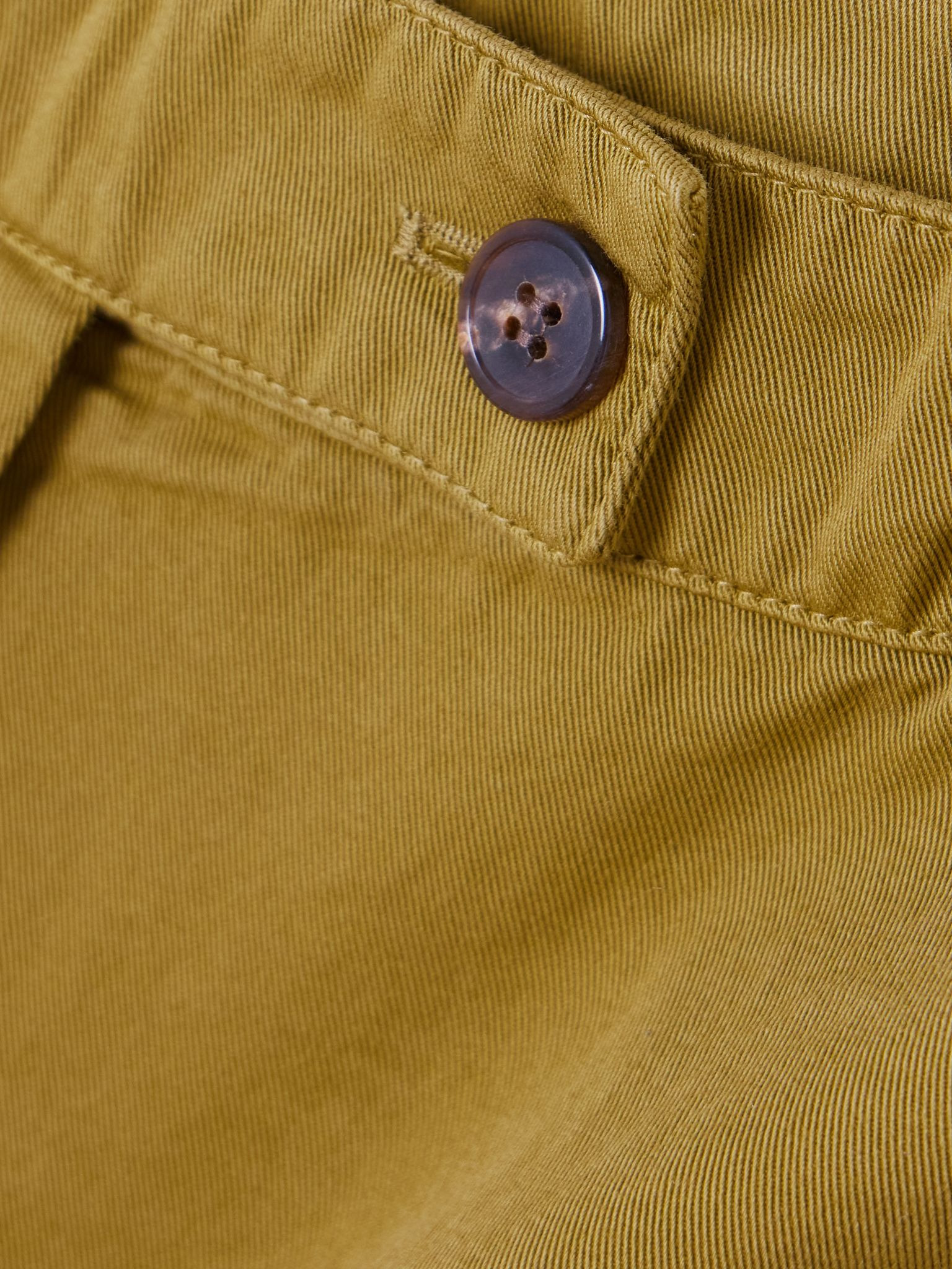Cotton-twill wide-leg pants Mustard - 5