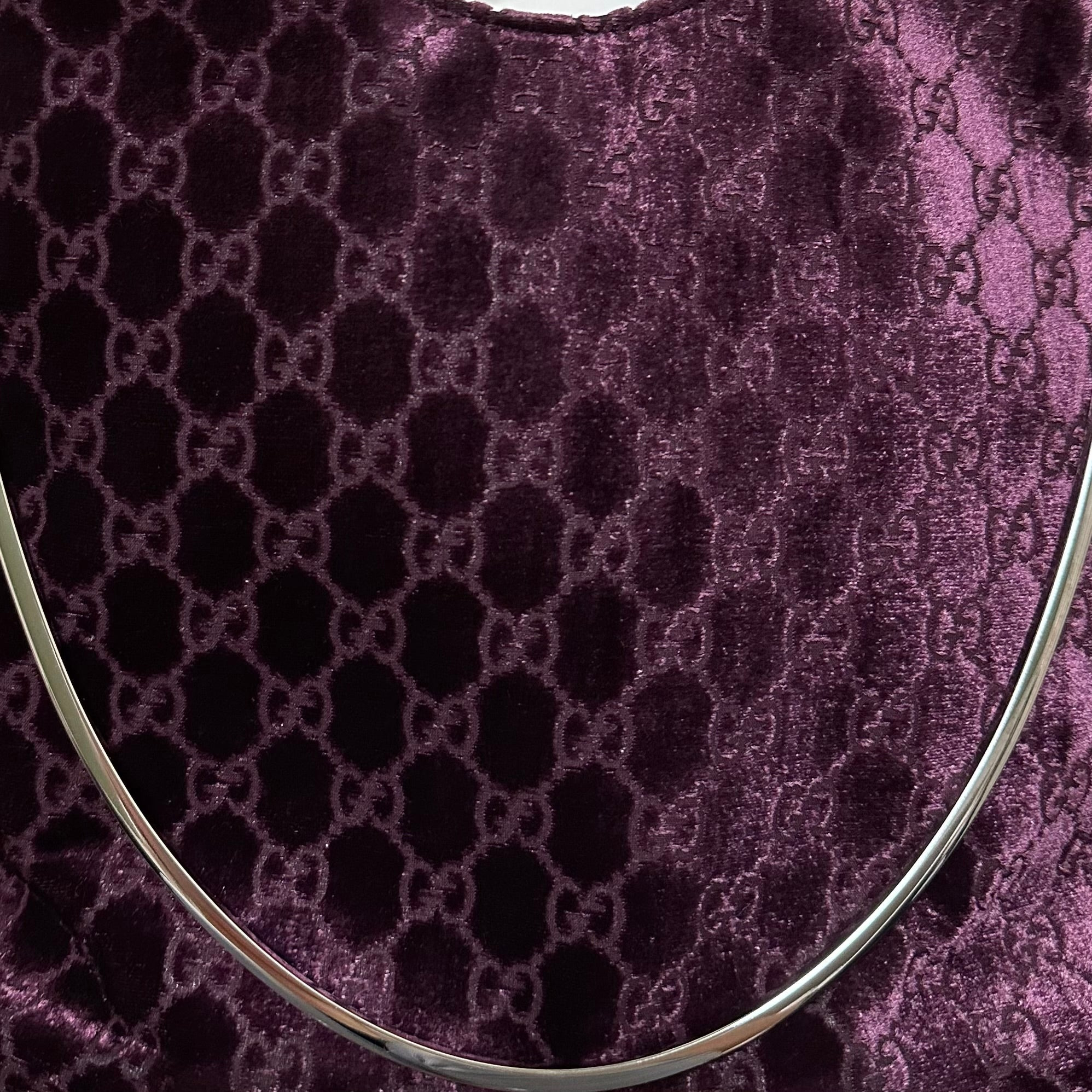 GUCCI Fall Winter 1997 Velvet GG Monogram Shoulder Bag - 6