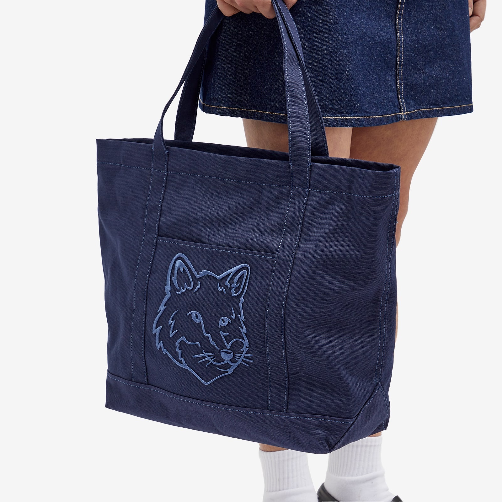 Maison Kitsune Fox Head Large Tote Bag - 2