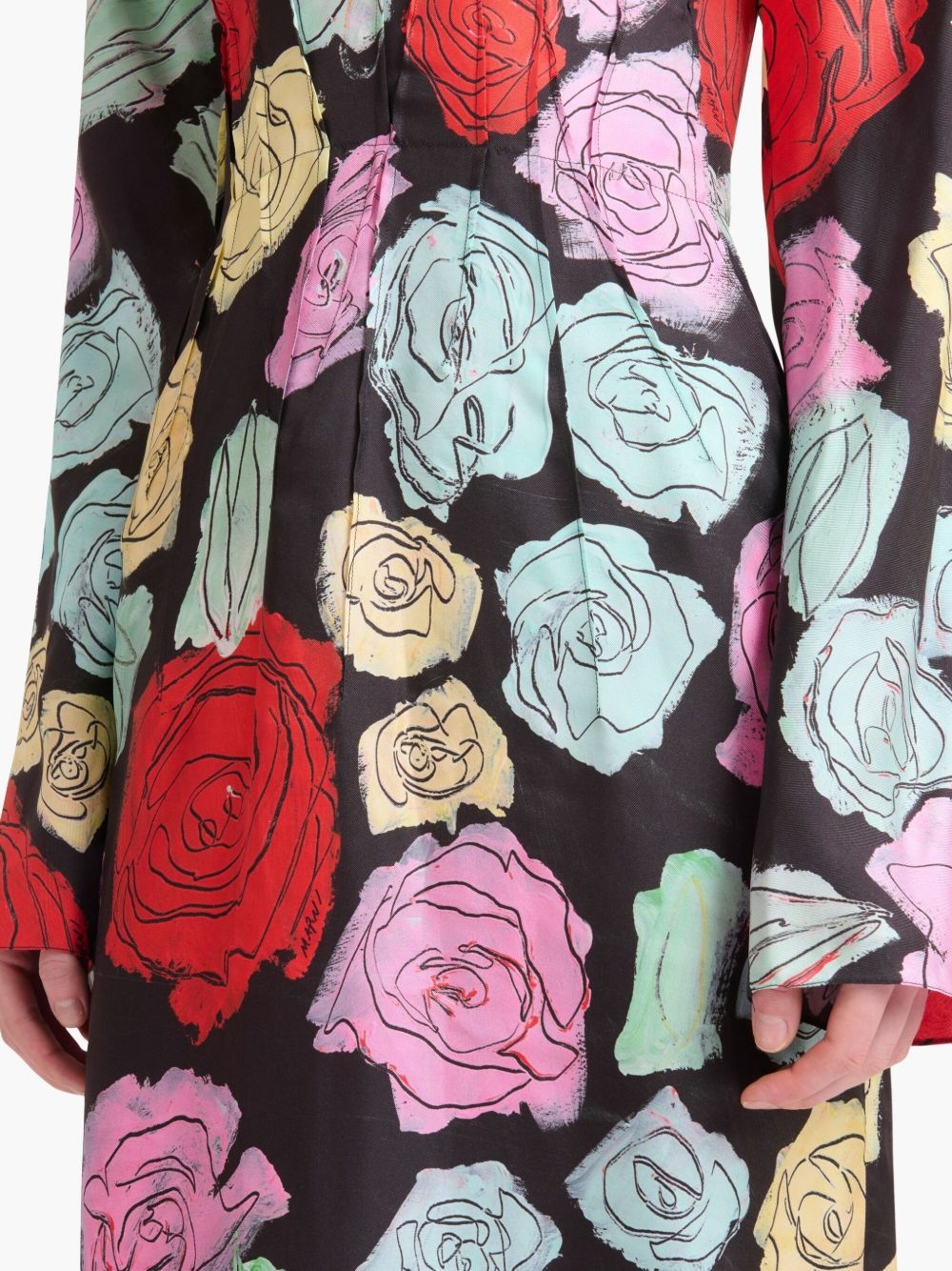 floral-print long-sleeve dress - 6