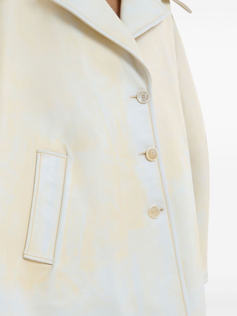 tie-dye leather jacket - 6