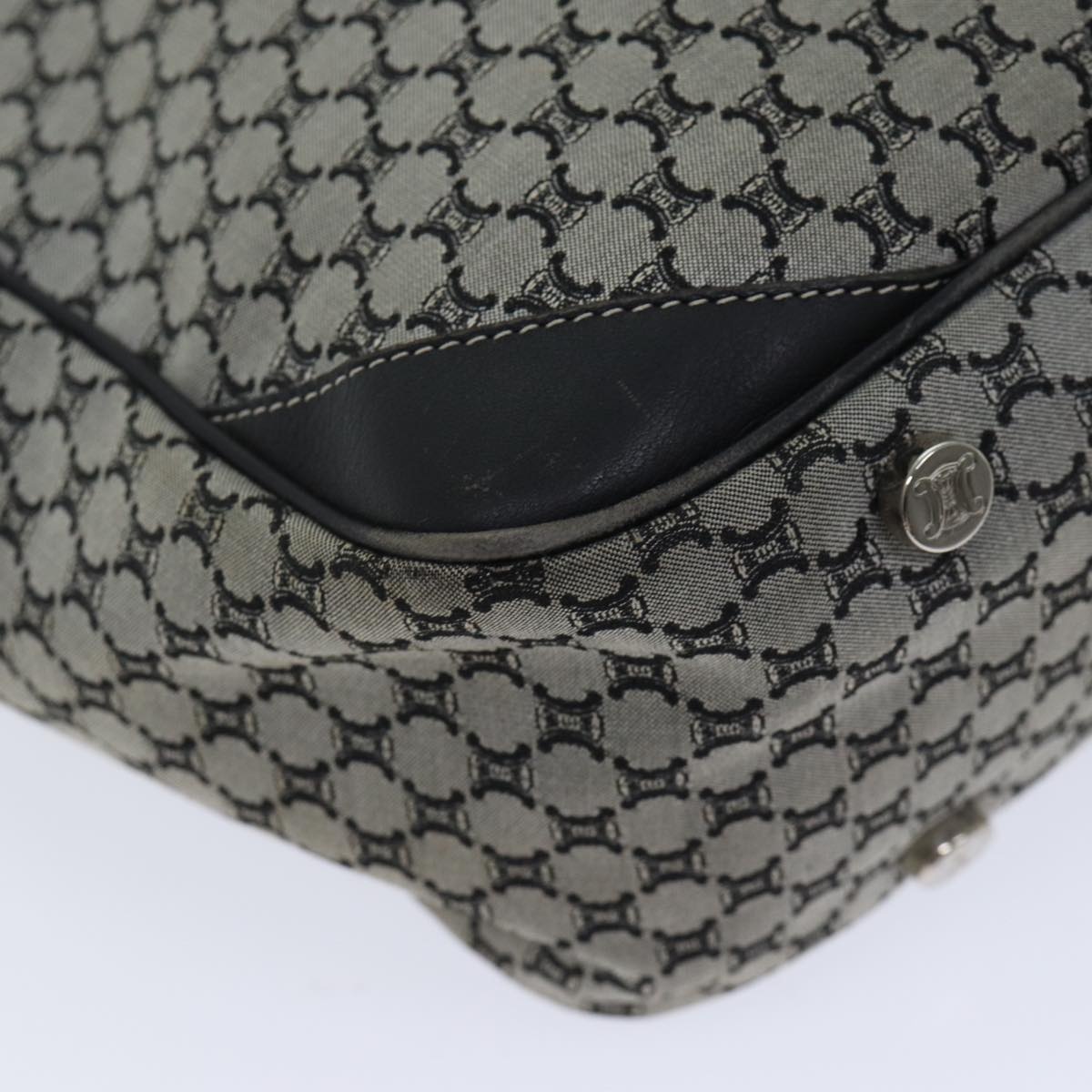 CELINE Macadam Canvas Hand Bag Gray - 16