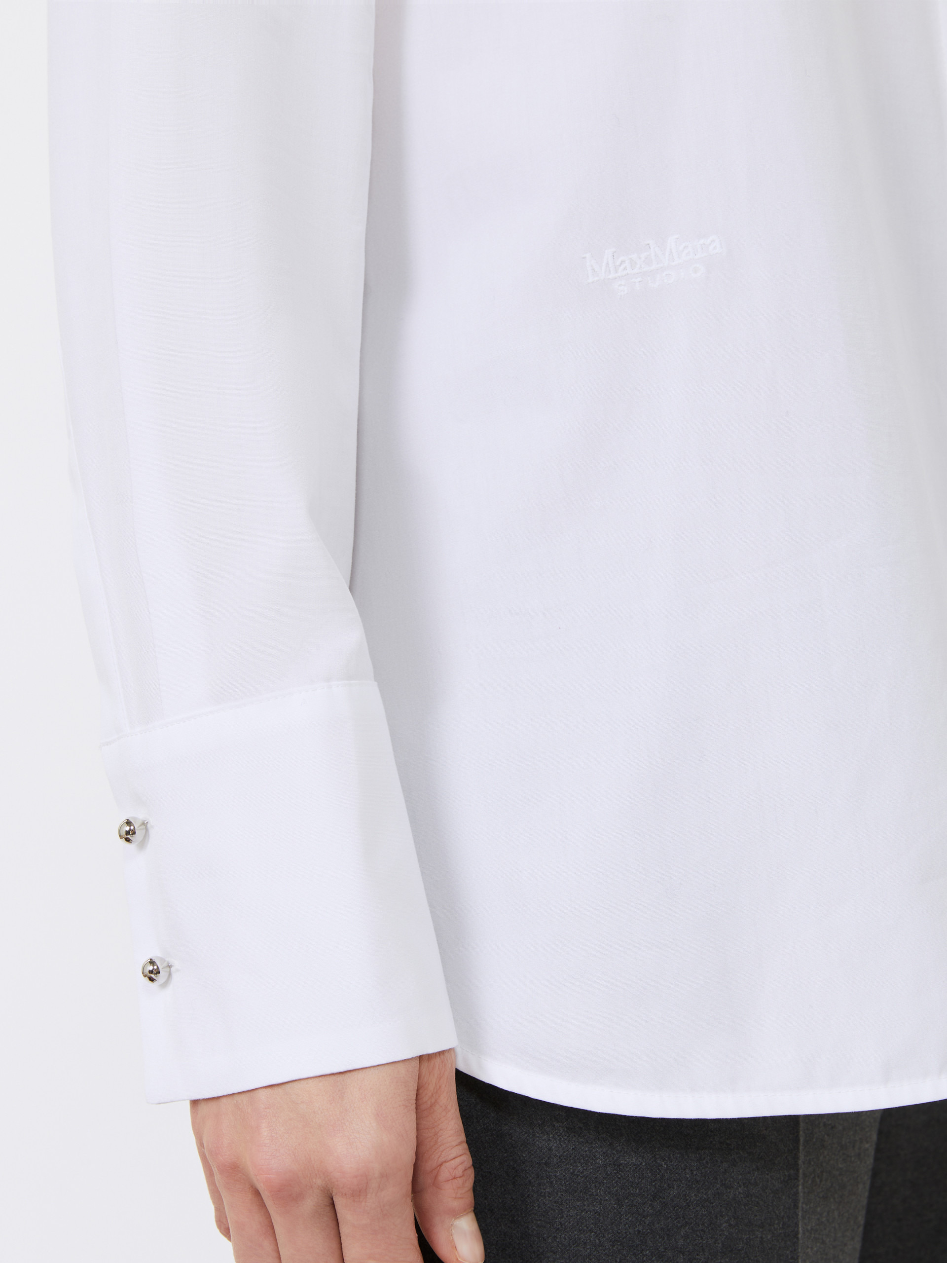 STAFFA Crystal-adorned poplin shirt - 6