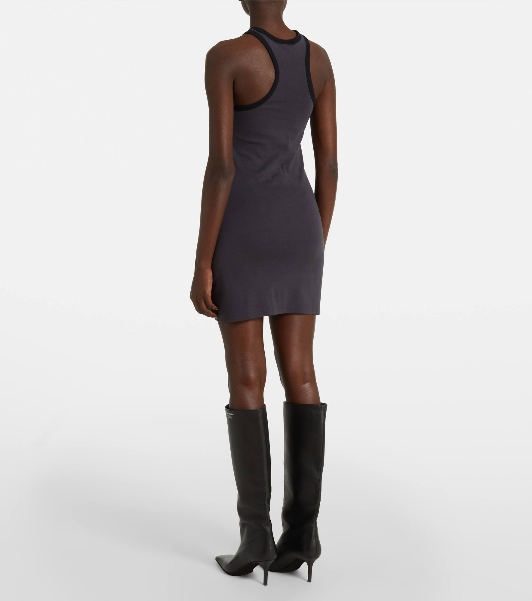Scuba cotton jersey minidress - 3