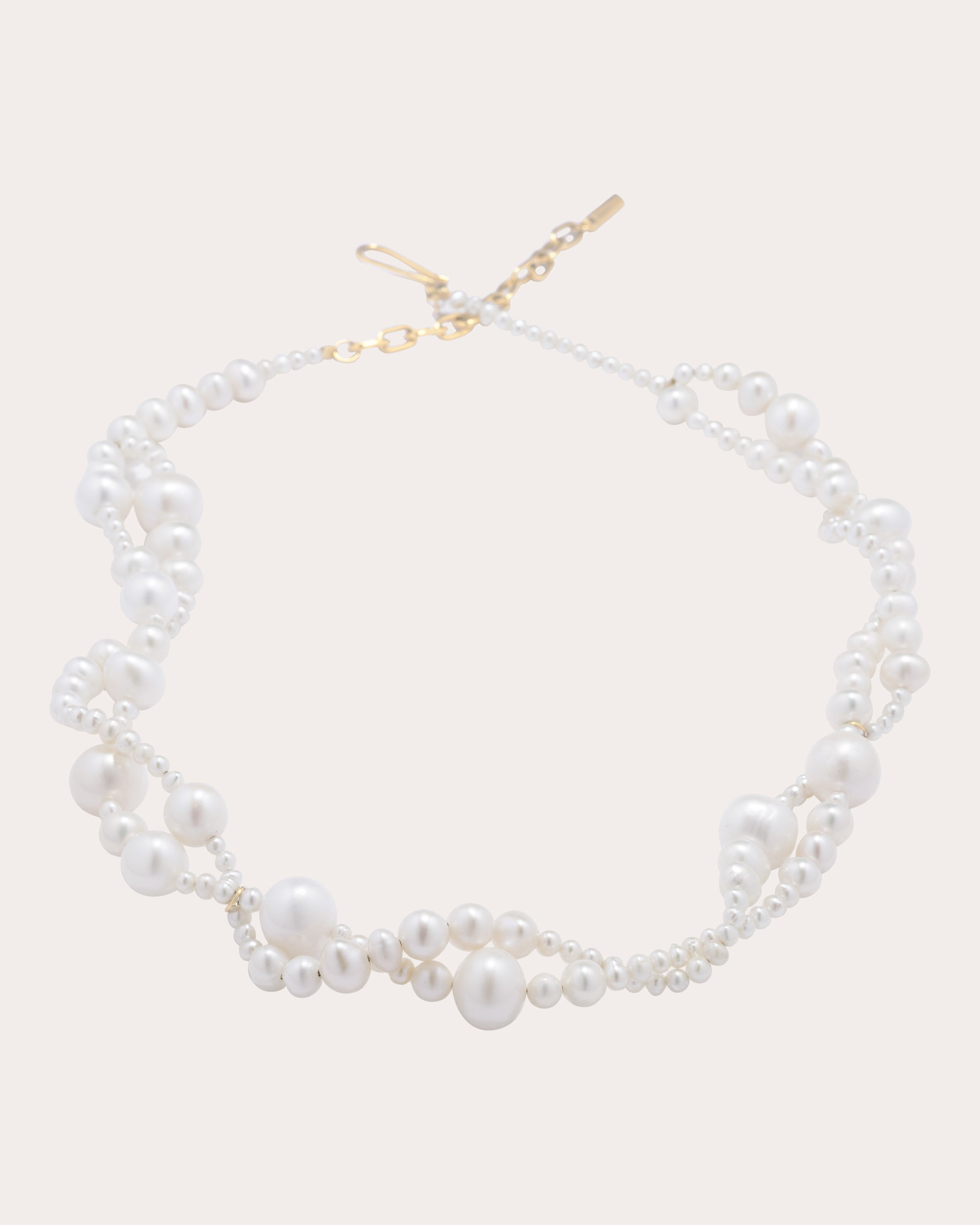 Twisted 18K Gold Vermeil Pearl Necklace - 3