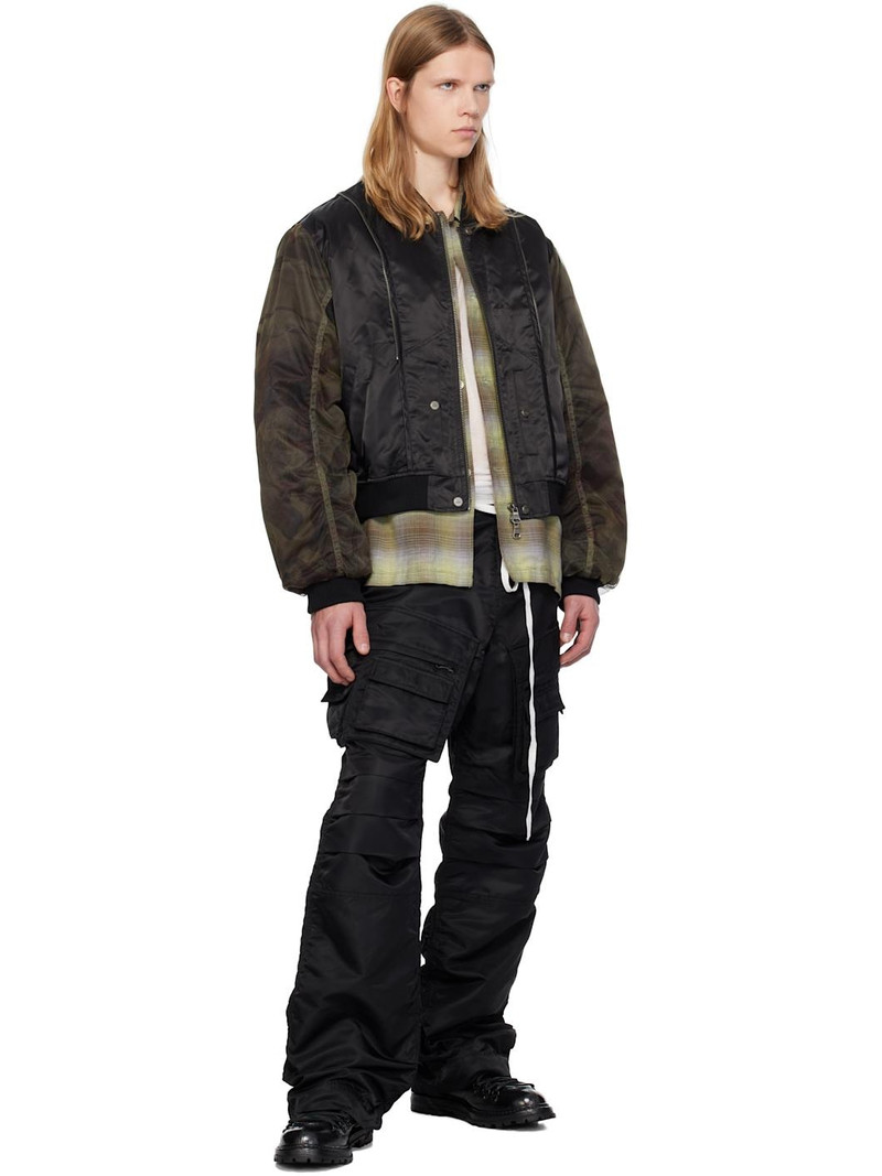 Andersson Bell Black Mesh Sleeve Bomber Jacket outlook