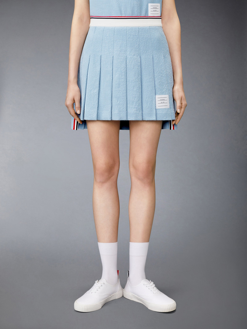 Thom Browne COTTON TWEED PLEATED MINI SKIRT outlook
