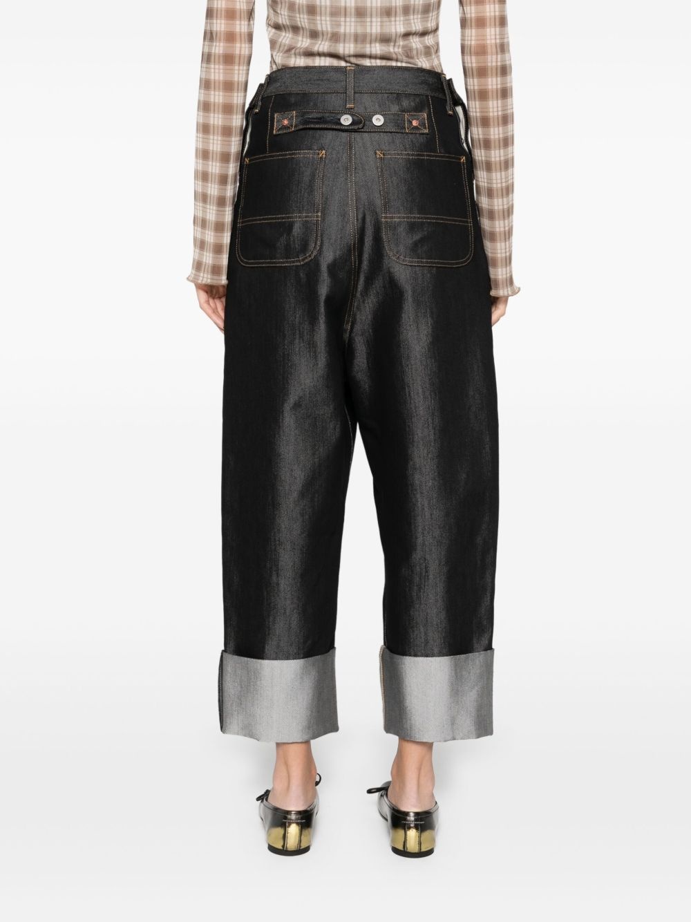 contrast-stitching jeans - 4
