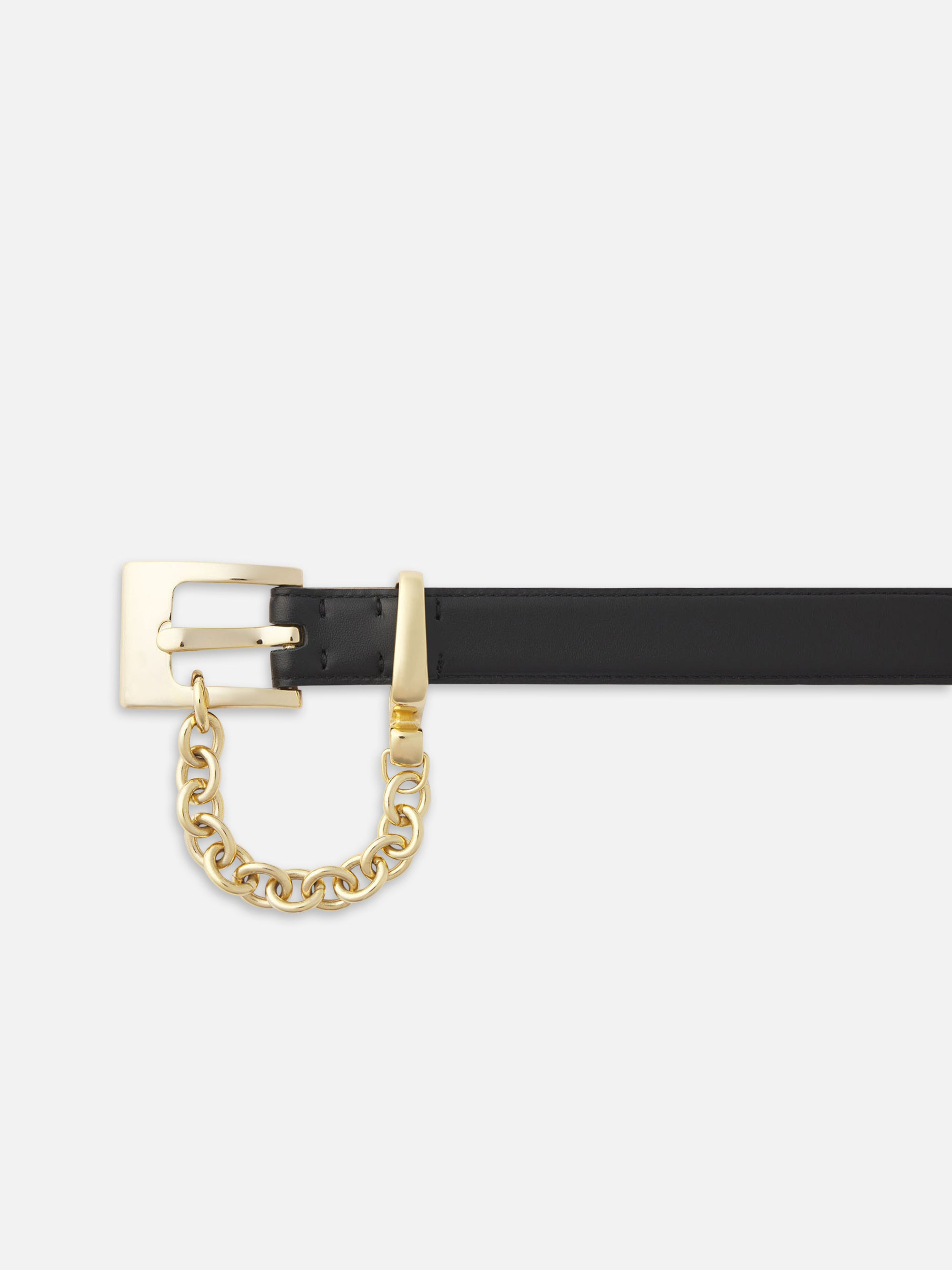The Chain Detail Belt in Black - 3