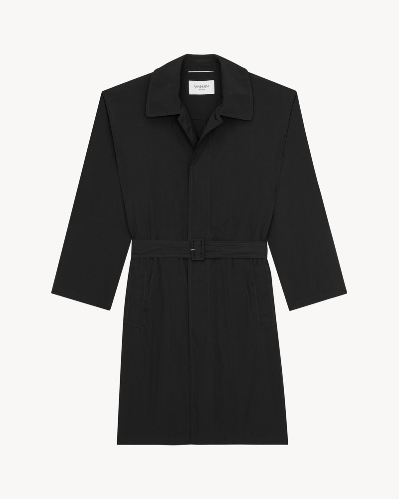 SAINT LAURENT WATER-REPELLENT TRENCH COAST IN CRINKLED NYLON outlook