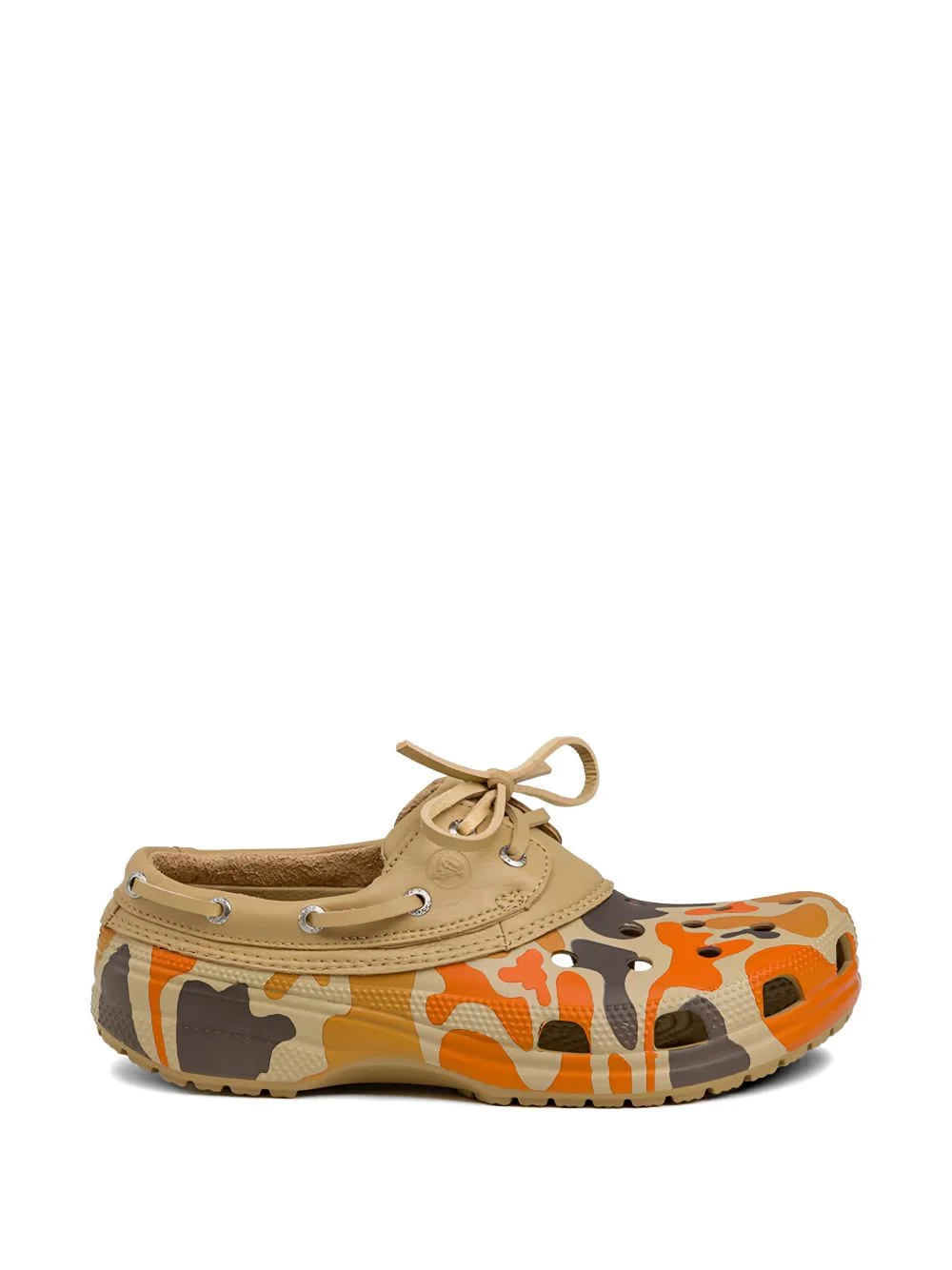 boat-effect camouflage-printed clogs - 1