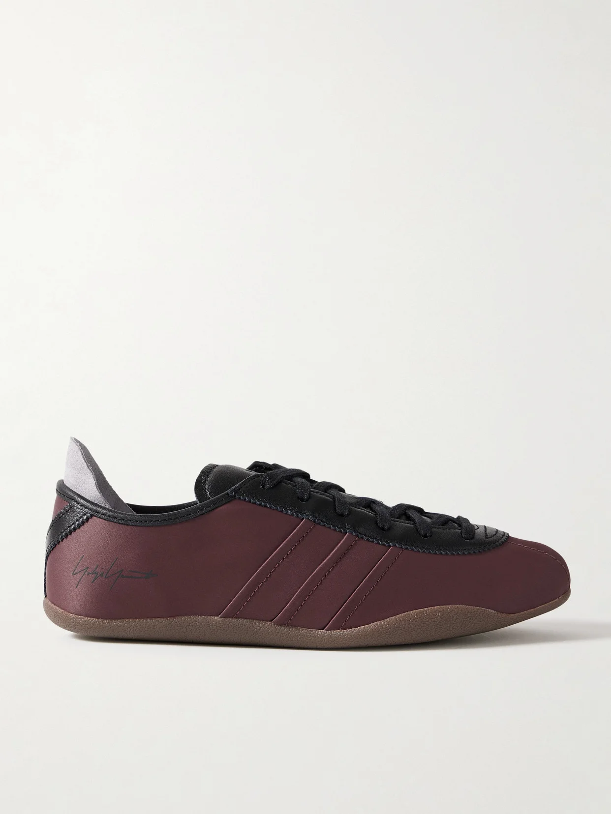 + Y-3 Tokyo Leather-trimmed Satin Sneakers - 1