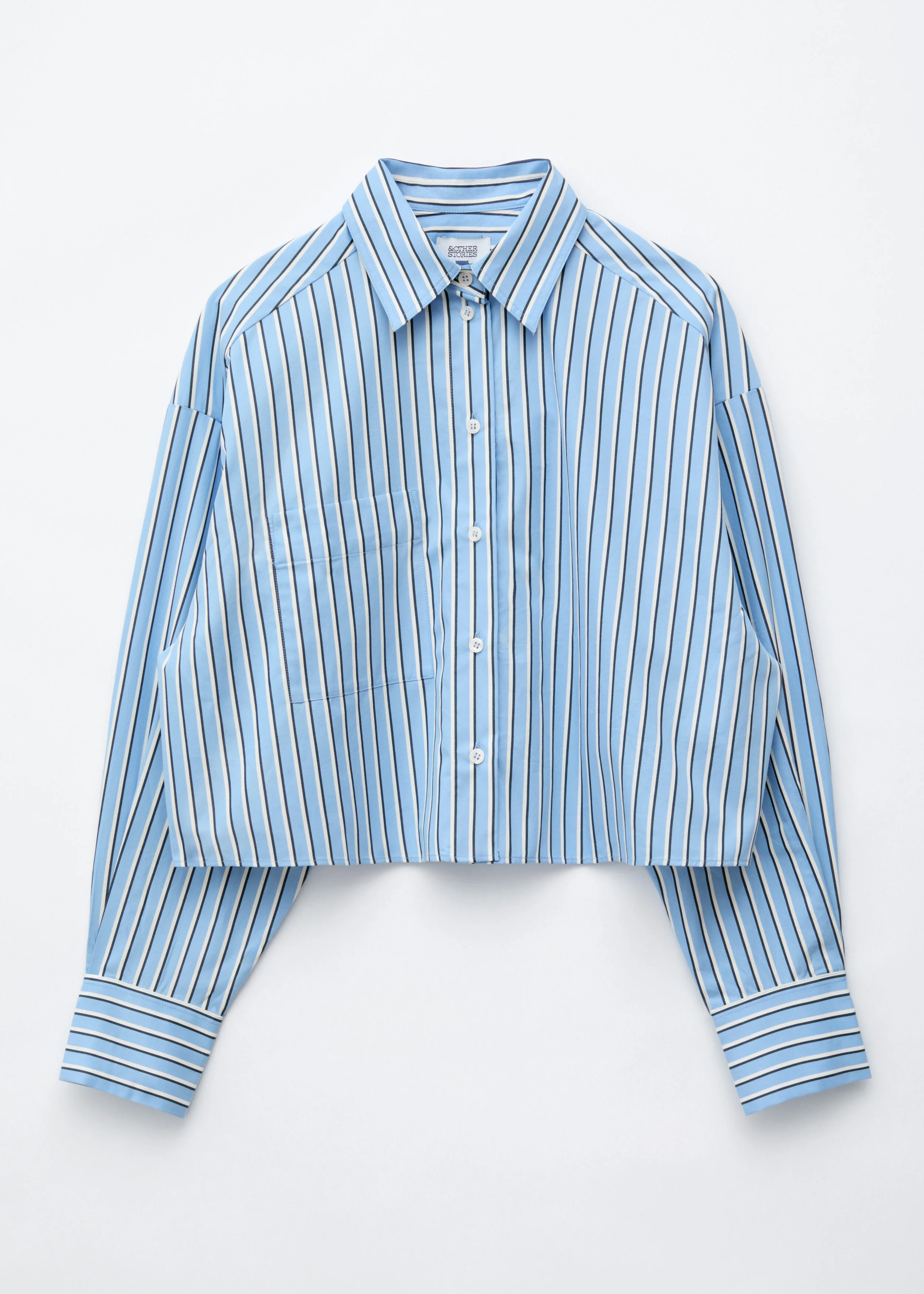 Cropped Cotton Twill Shirt - 1