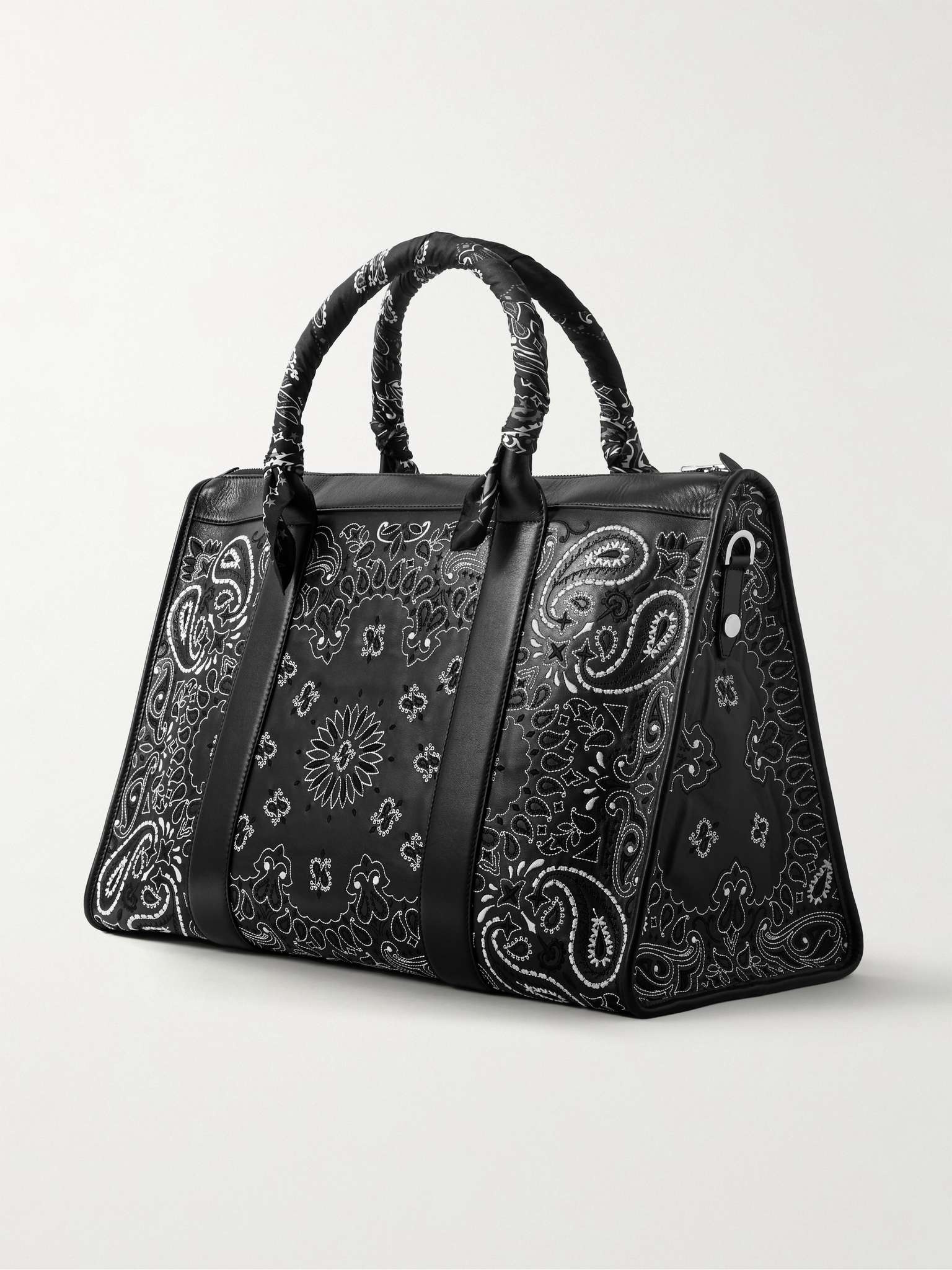 Embroidered Leather Holdall - 4