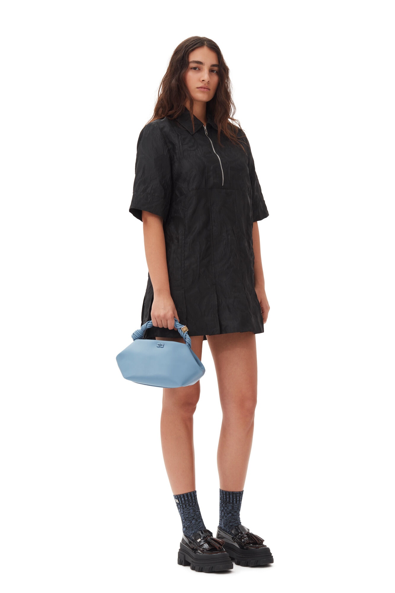 BLUE SMALL GANNI BOU BAG - 5