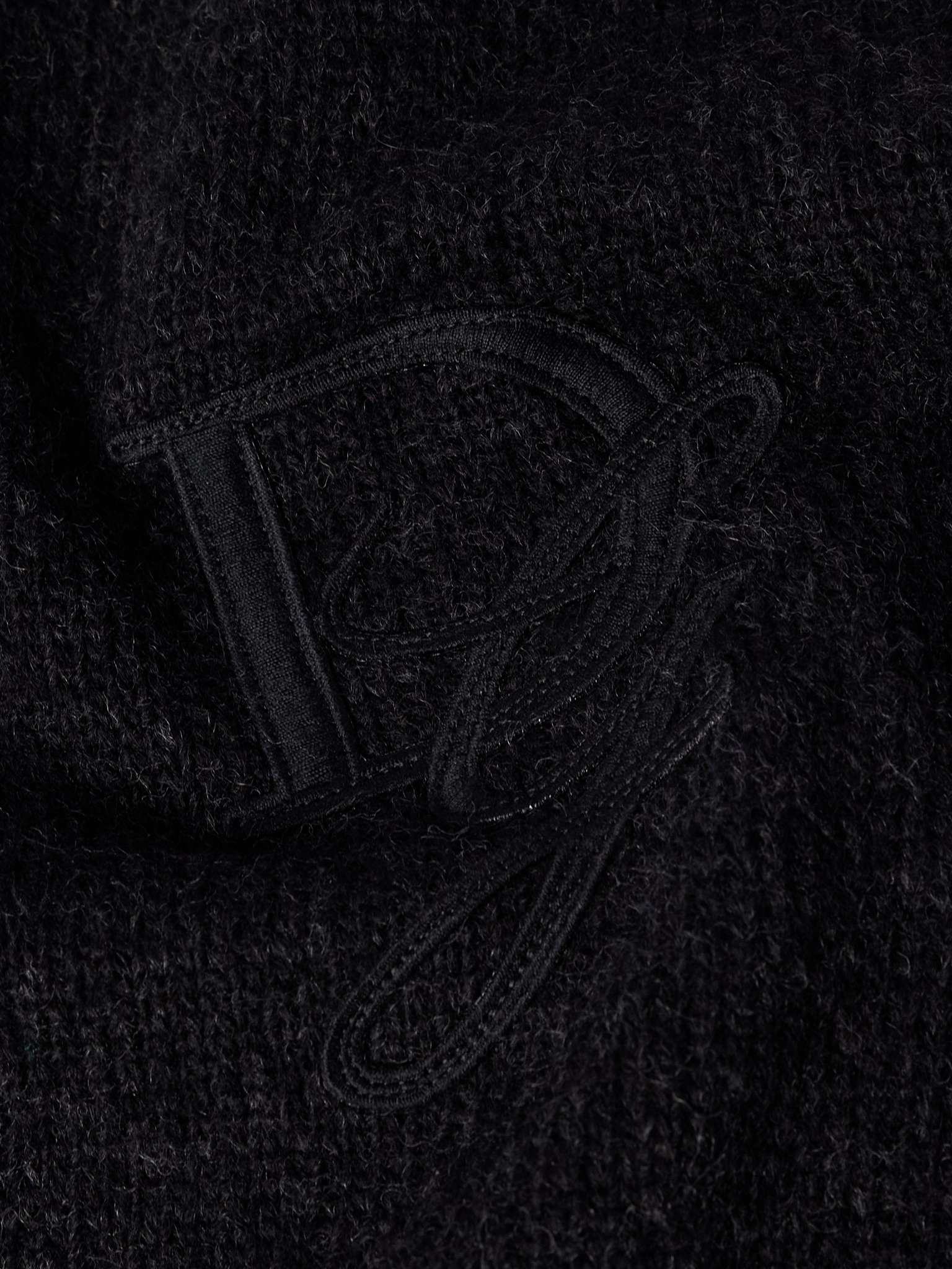 Logo-Appliquéd Knitted Polo Shirt - 4