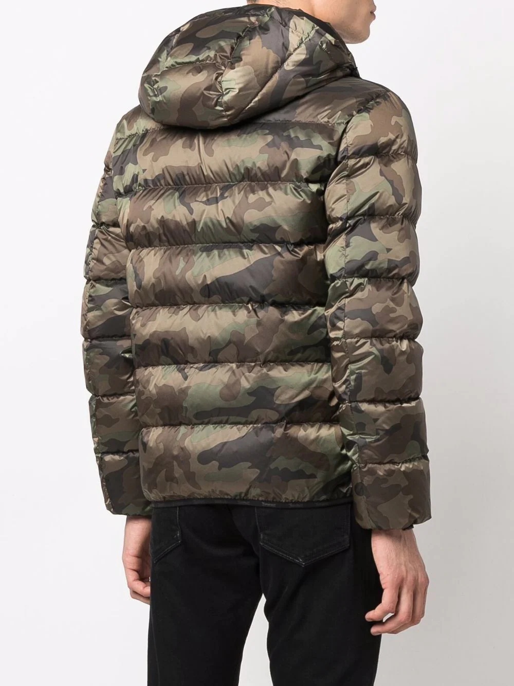 camouflage-print hooded padded jacket - 4