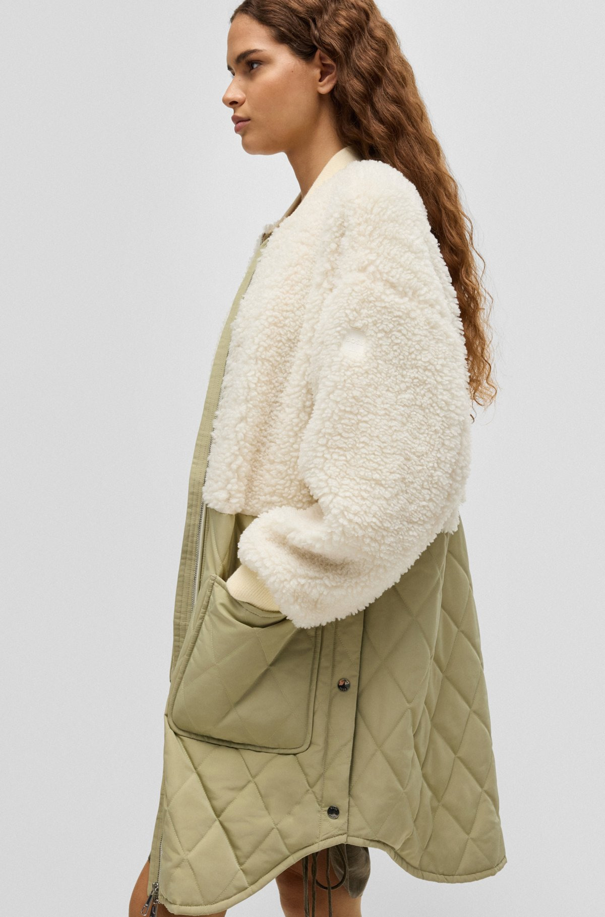 TEDDY-PANELED QUILTED JACKET - 6