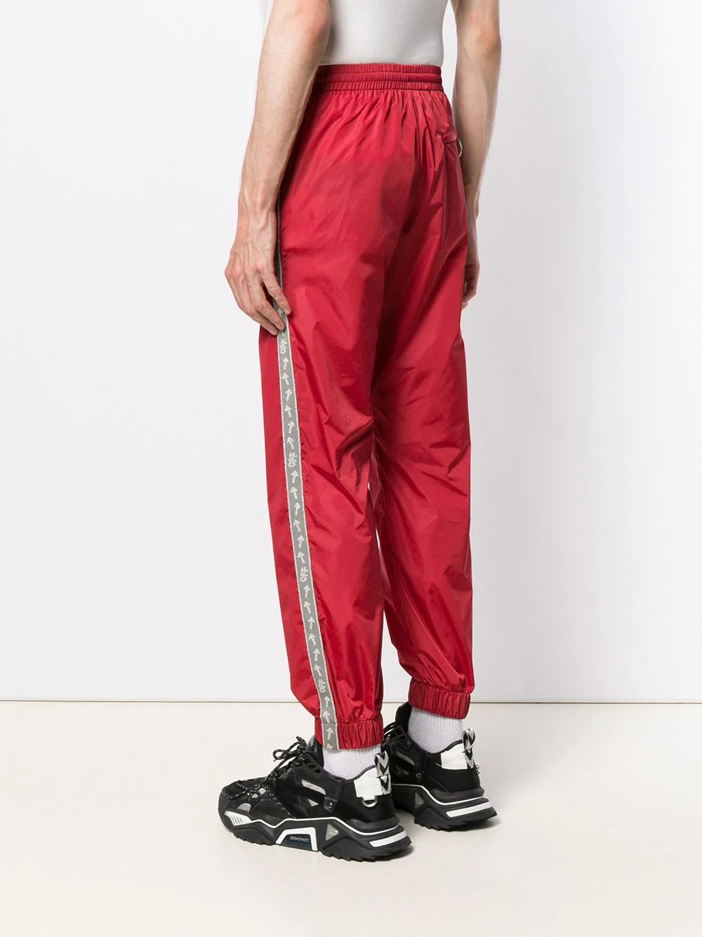 logo trim track trousers - 4