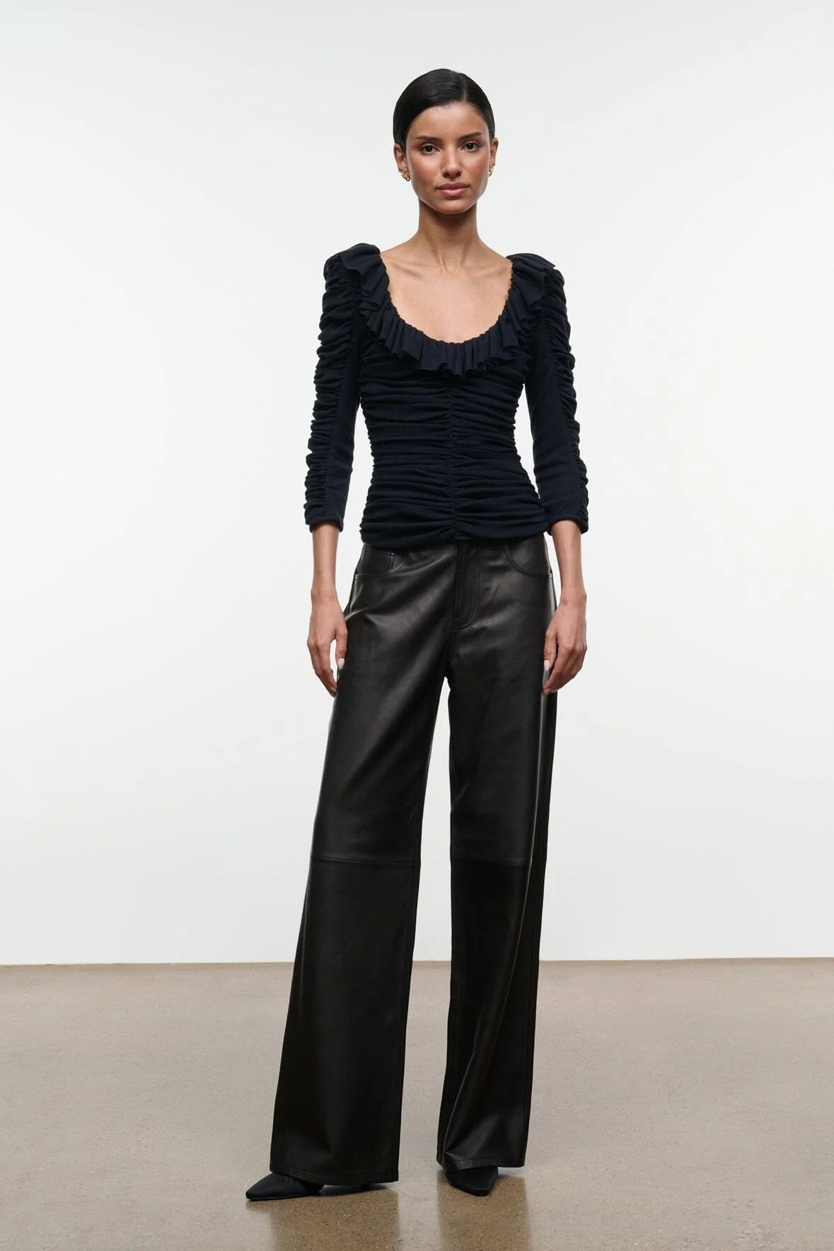 STAUD GRETTA TOP BLACK - 1