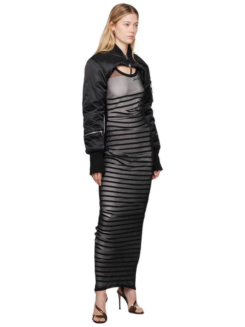 Jean Paul Gaultier Black & Navy 'The Bi-Material Marinière' Maxi Dress outlook