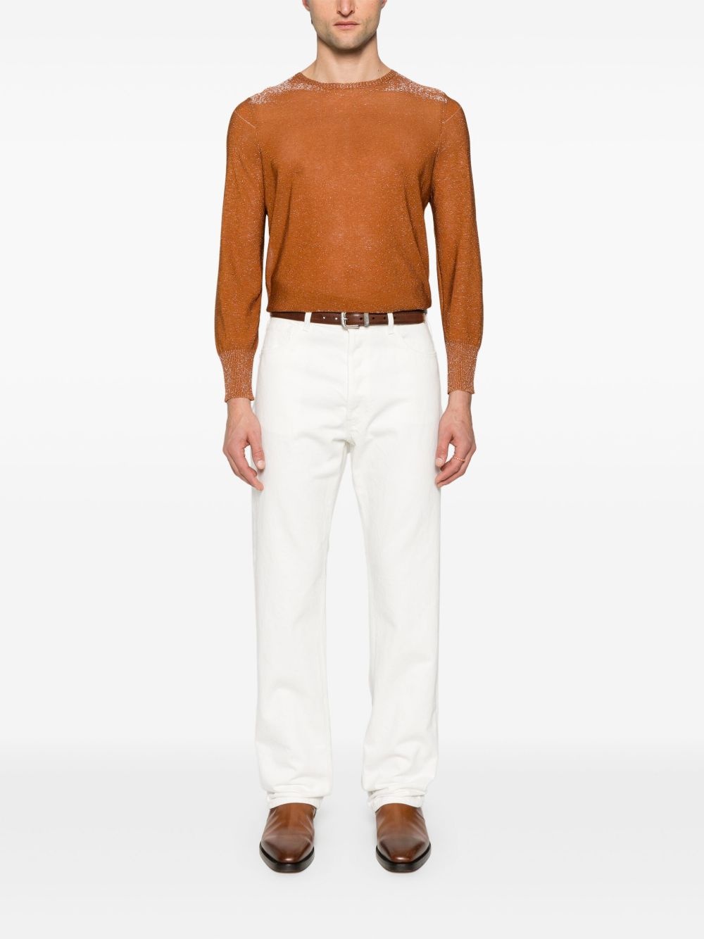 lurex fine-knit jumper - 2