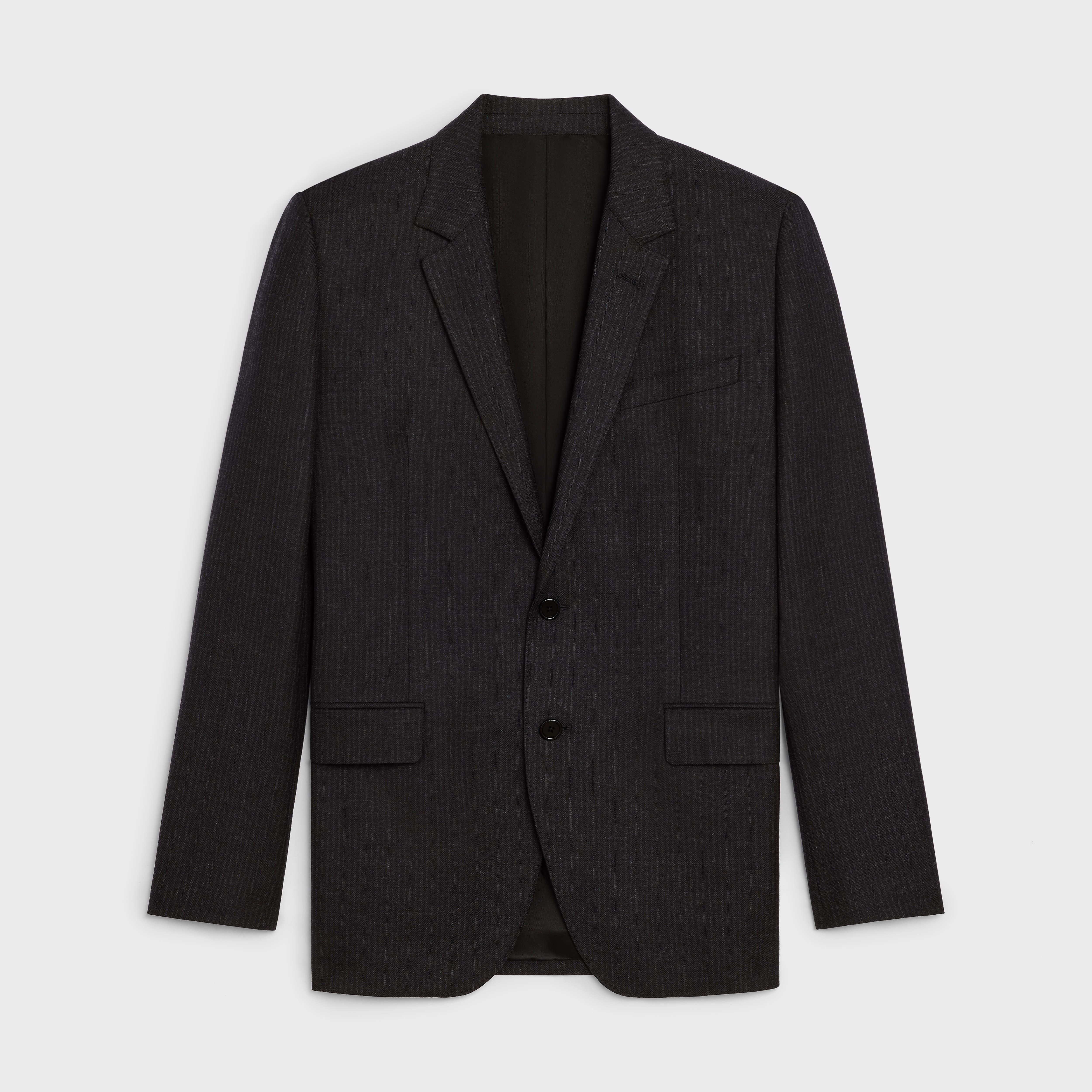 RECTANGLE JACKET IN STRIPED WOOL - 1