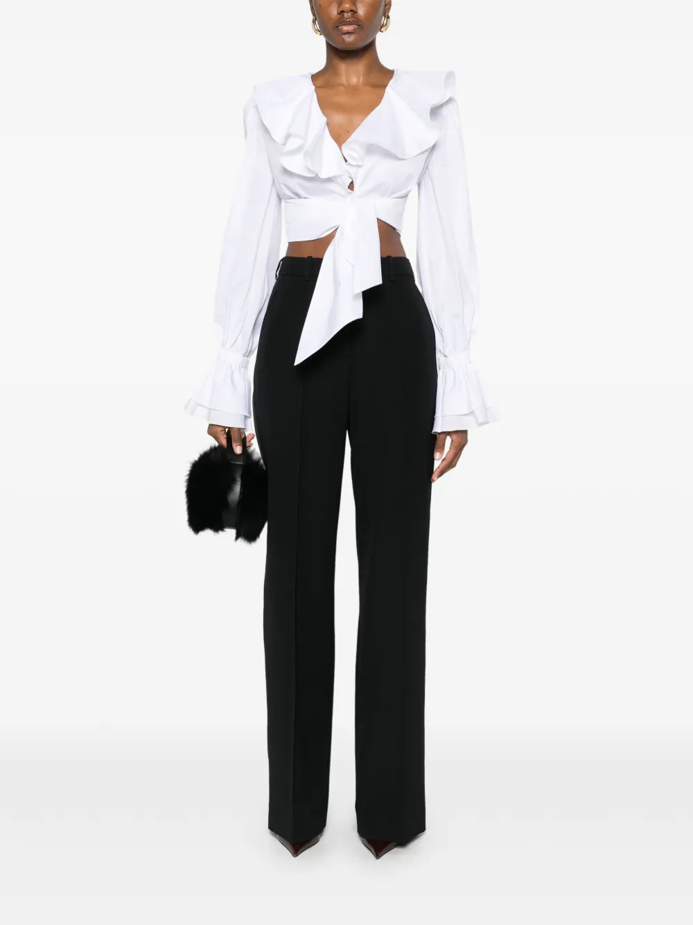TAILORED GRAIN DE POUDRE TROUSERS - 2