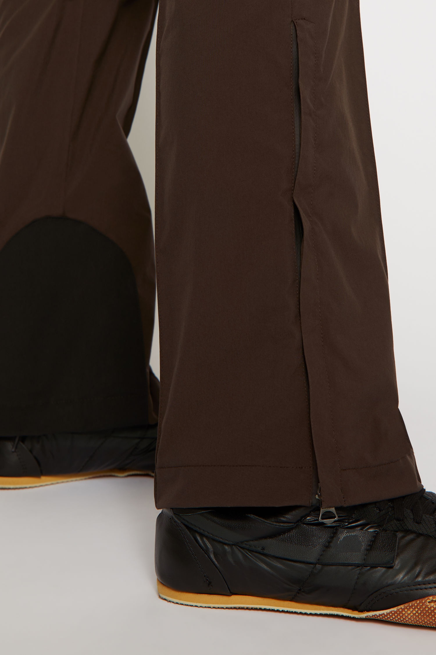 Technical side-zip trousers cacao brown - 6