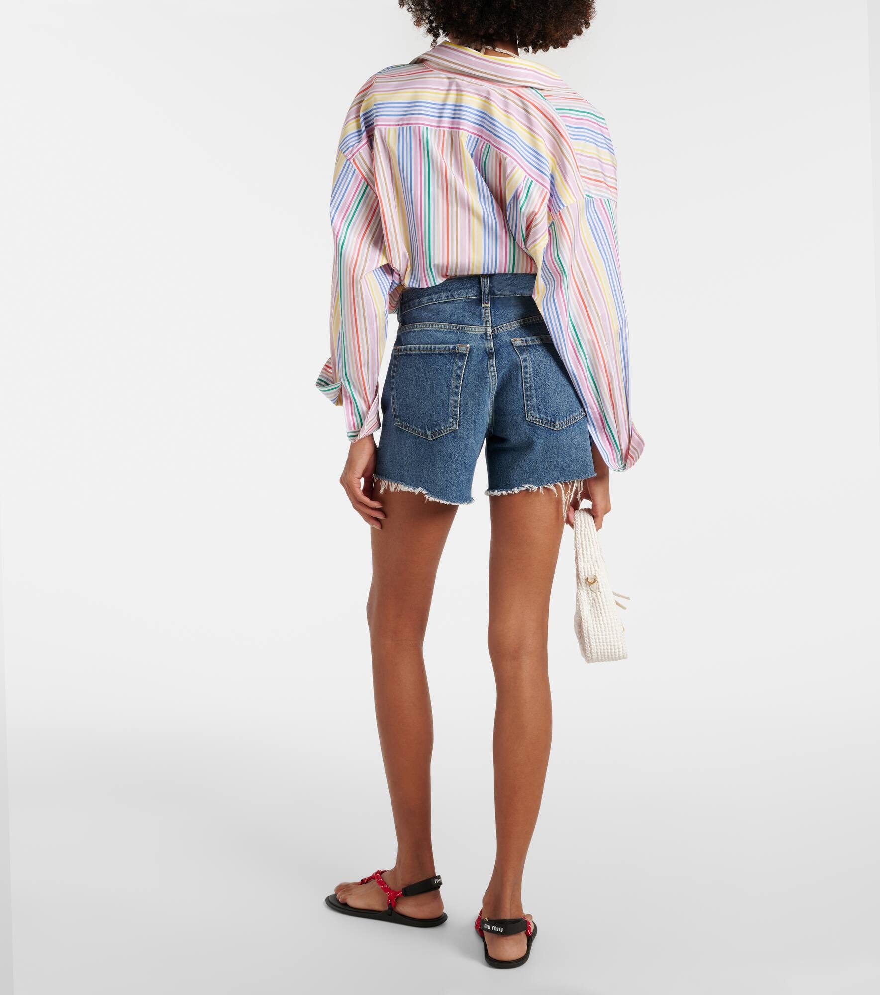 Annabelle high-rise denim shorts - 3